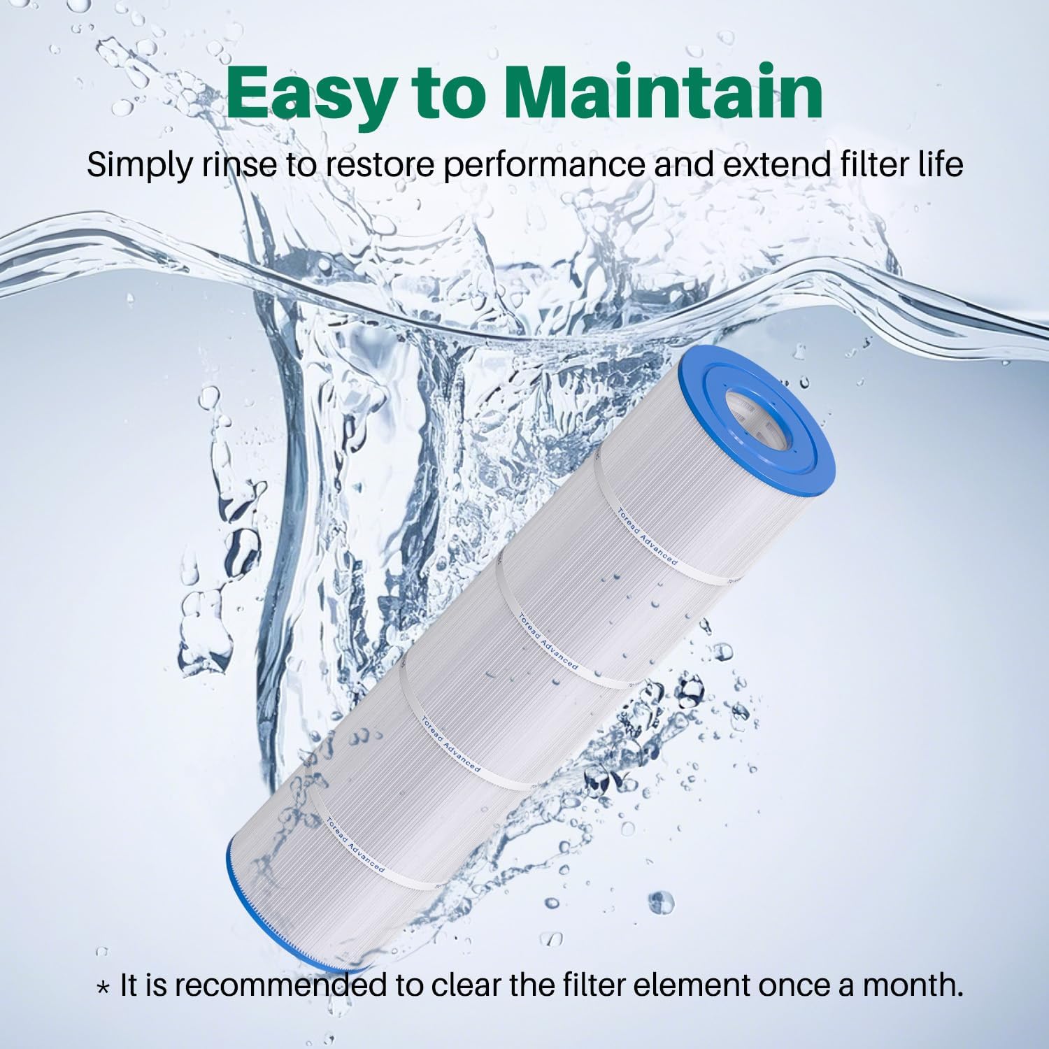 CCP420 Pool Filter Cartridge Replace Pentair Clean and Clear Plus 420.4Pack | Compatible with PCC105-PAK4. Ultral-A6. Unicel C-7471. R173576. Filbur FC-1977. 817-0106. 178584. 570-0425. L x OD