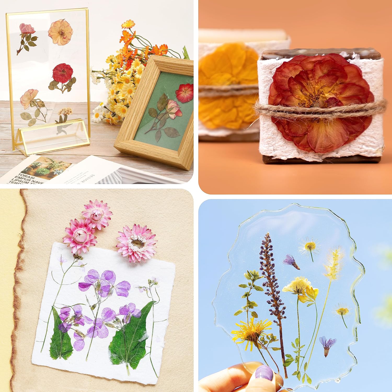 Aboofx Wooden Flower Pressing Kit. 11x11 Inch 10 Layers for Pressed Flowers | Crafts Pressed Flowers and Plant Press for Spring DIY Craft Art. Preservation Kits for Bookmark Frame Flowers Drying