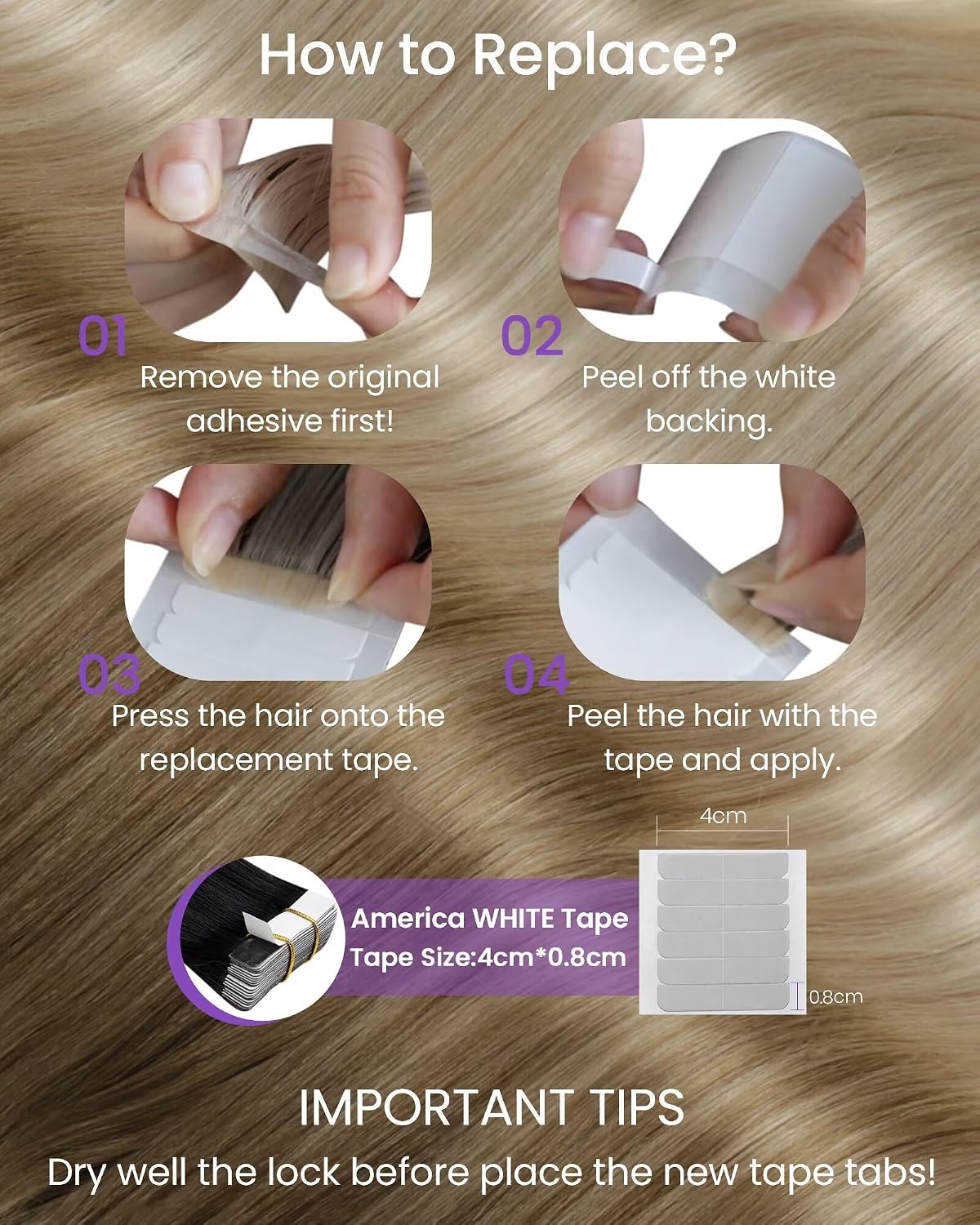 LaaVoo Tape in Hair Extensions Human Hair Ombre Hair Extensions Tape in Real Human Hair Tapes on Extensions Brown to Ash Blonde 12inch 20pcs/30g