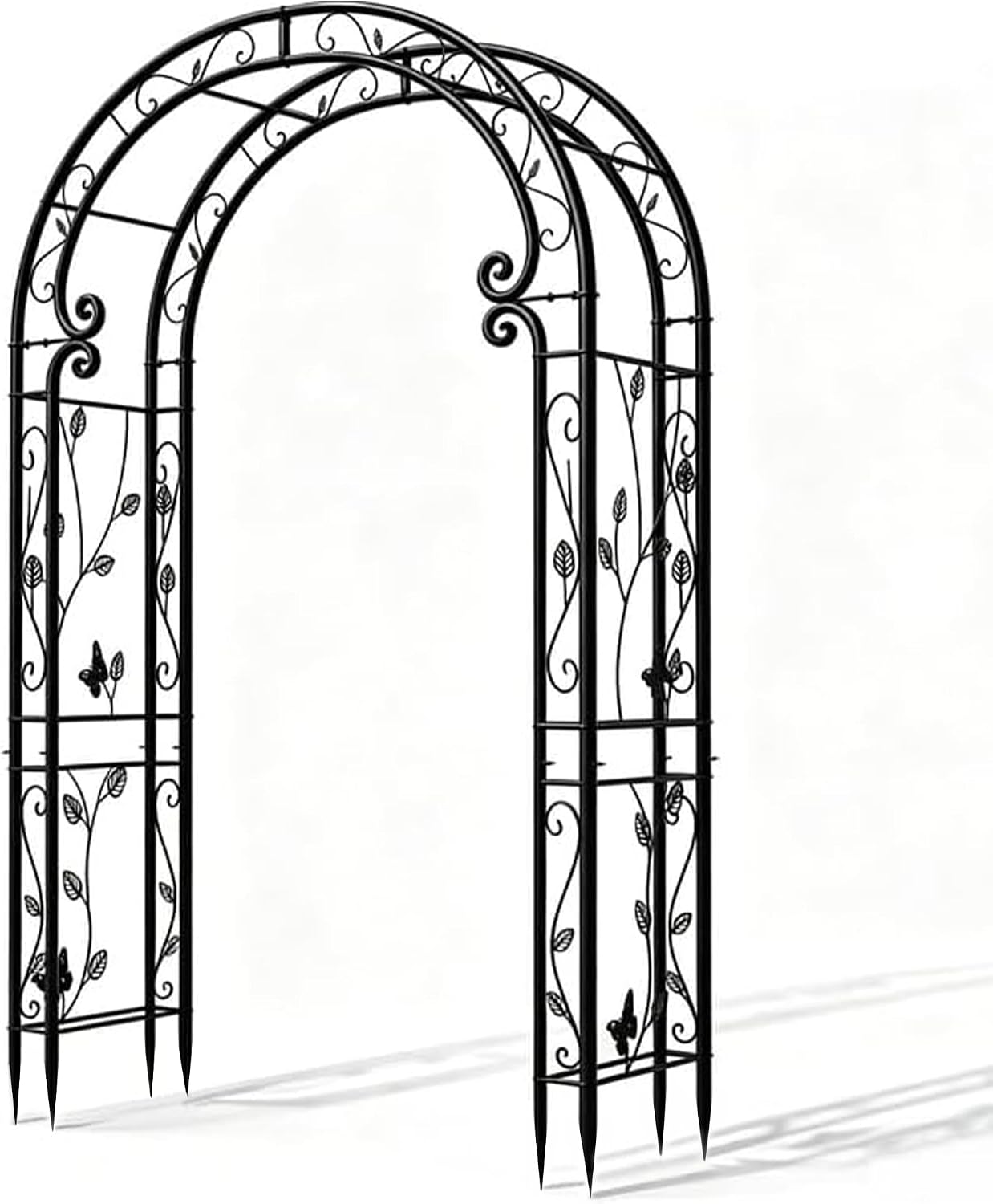 Trellume Garden Abor - 88(H)*51(L). Sturdy Metal Garden Arch with Rust-Resistant Finish. Trellis for Climbing Plants Outdoor. Ideal as Wedding Arches for Ceremony(20MM Pipe)