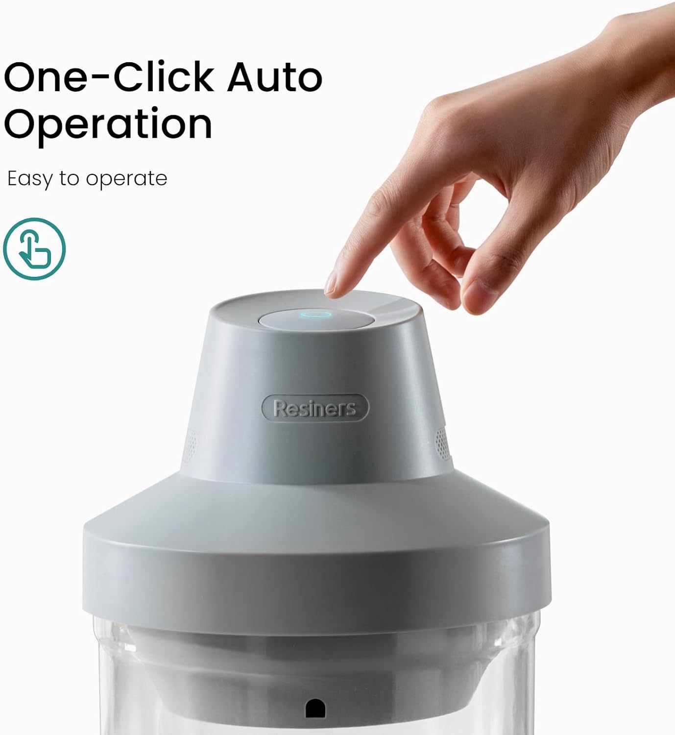 Resiners AirLess Lite Resin Bubble Remover. 95kPa Vacuum Degassing Chamber | Removes Resin Bubbles in 10 Minutes with 95kPa Vacuum Power. Compact. Ideal for Epoxy. UV Resin. Silicone. Jewelry Making