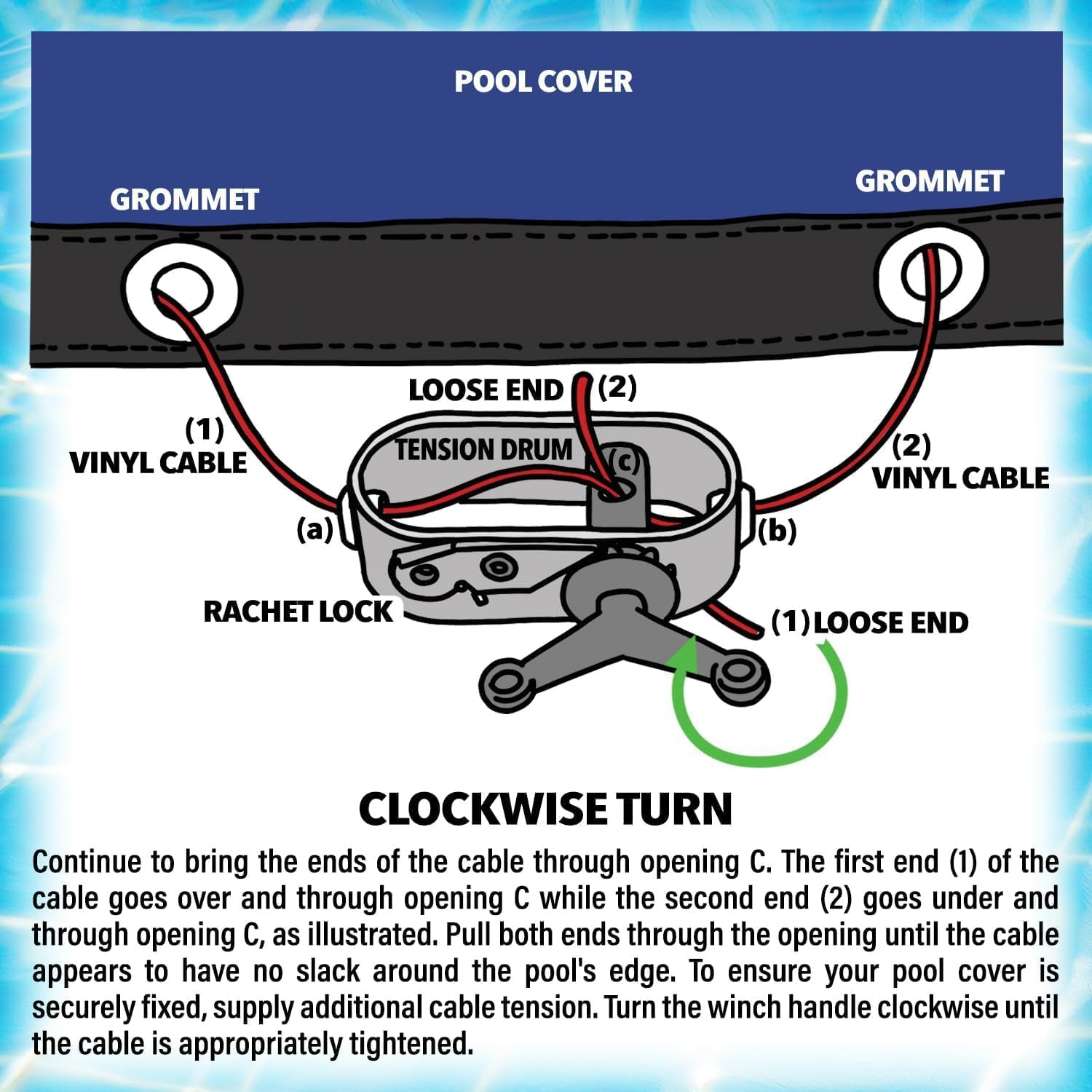 28 Ft Round Premium Heavy-Duty Winter Pool Cover - Royal Blue. Extra Thick and Durable. Tear-Proof. UV-Resistant. Reinforced Edges. All-Season Protection for Above Ground Pools