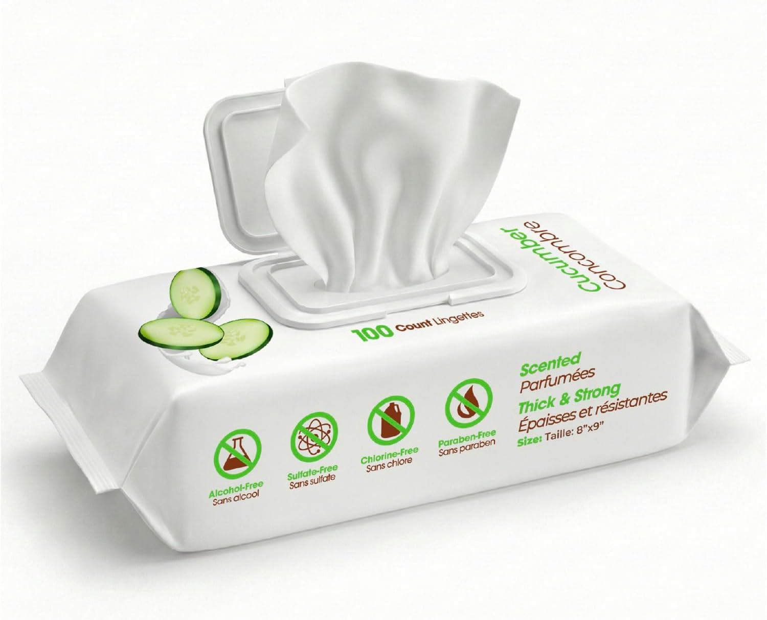 Best Pet Supplies Cleaning Dog Wipes - Refreshing Cucumber. 100 Count | Cucumber Scented. Large 8x9 Pet Wipes. Vitamin E. Puppy & Cat Safe. Gentle Grooming. Resealable Pouch Prevents Drying