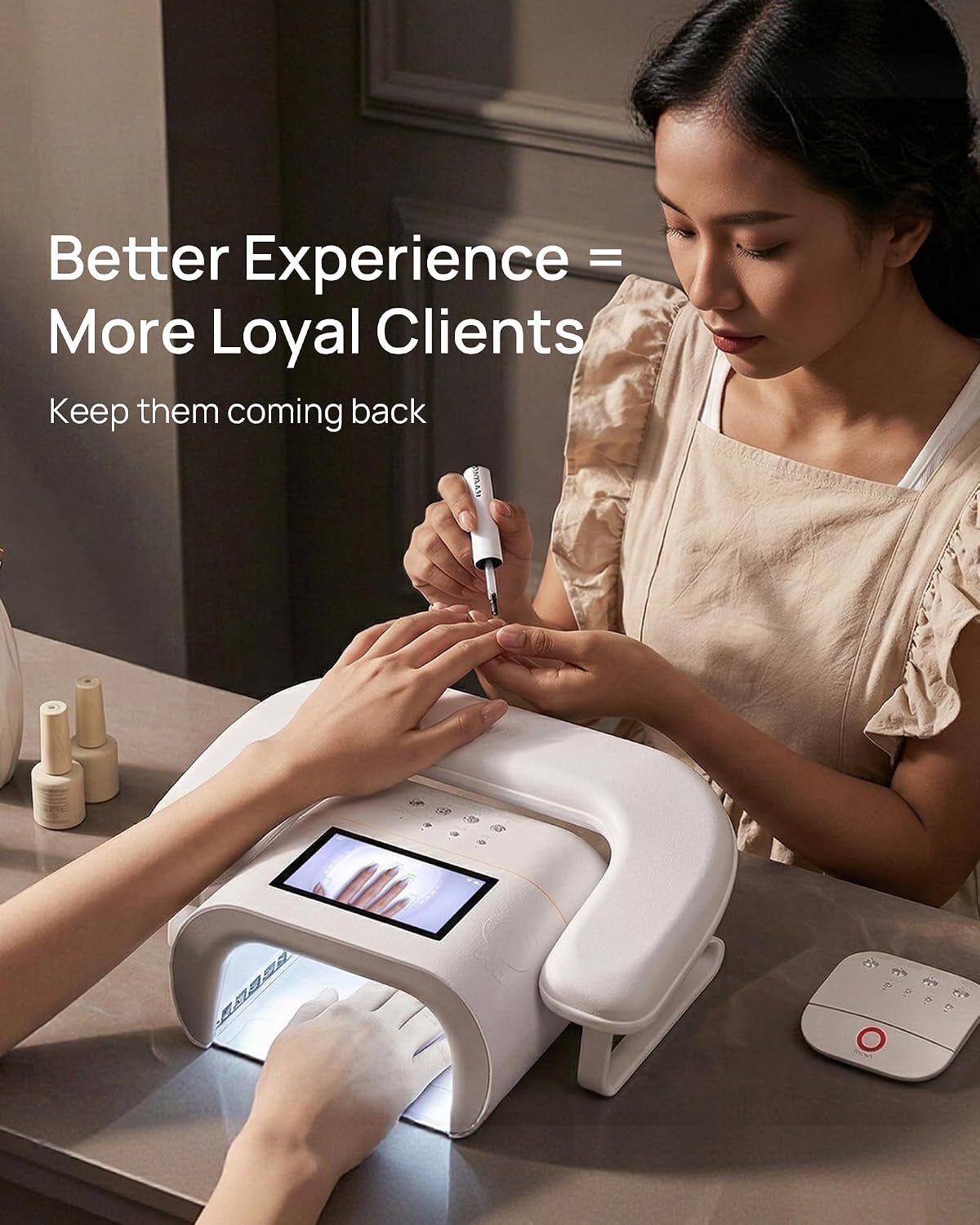 AI UV LED Nail Lamp for Gel Nails - O NAIL AI Smart Precision Scan Reduces UV Exposure. 109 LED Nail Dryer with HD Display. 2X Fast Curing Light for Salon & Home (Battery Not Included)