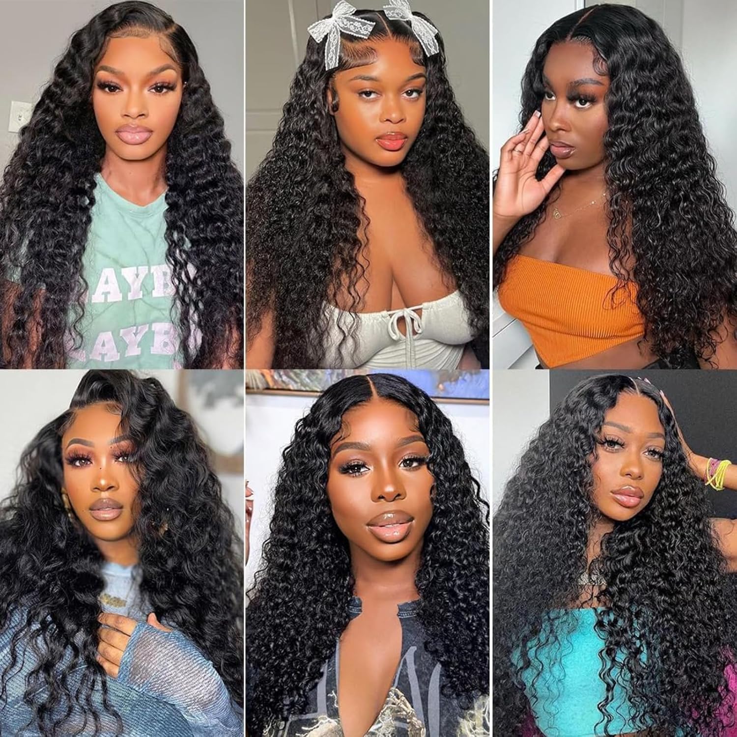 Deep Wave Human Hair Bundles 20 22 24 Inch 12A Unprocessed Brazilian Virgin Hair Deep Curly 3 Bundles Wet and Wave Hair Extensions Natural Colo