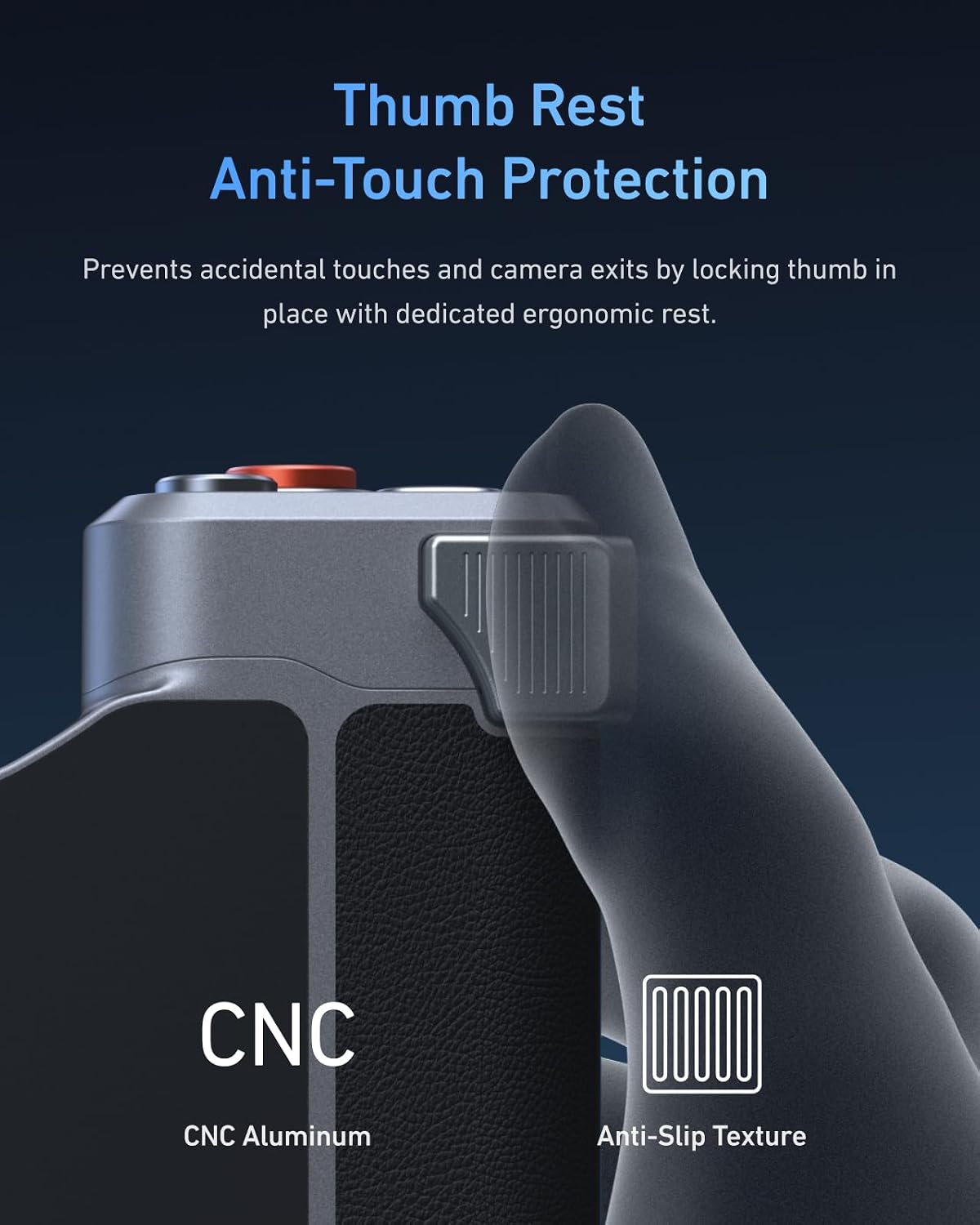 TELESIN Master Grip with C03 Selfie Light Universal for iPhone/MagSafe | Magnetic Phone Camera Grip Creator Kit Built 3200mAh Battery Wireless Charging -【Graphene Case Only For iPhone 17 Pro Max】