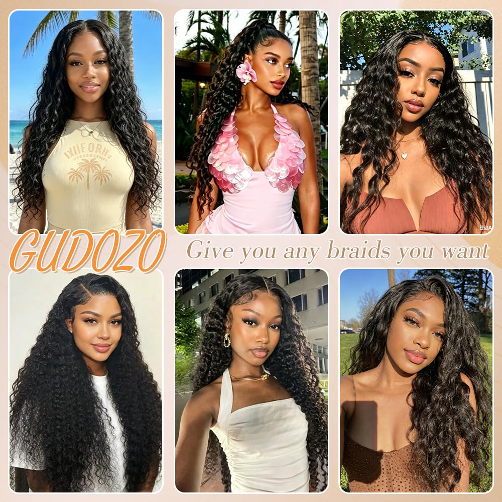 Pre Separated Feather Crochet Human Hair Ombre 24 Inch 125g Deep Wave Human Crochet Hair for Black Women Invisible Crochet Hair Extensions Human Hair Crochet Bundles 100 Strands T27#