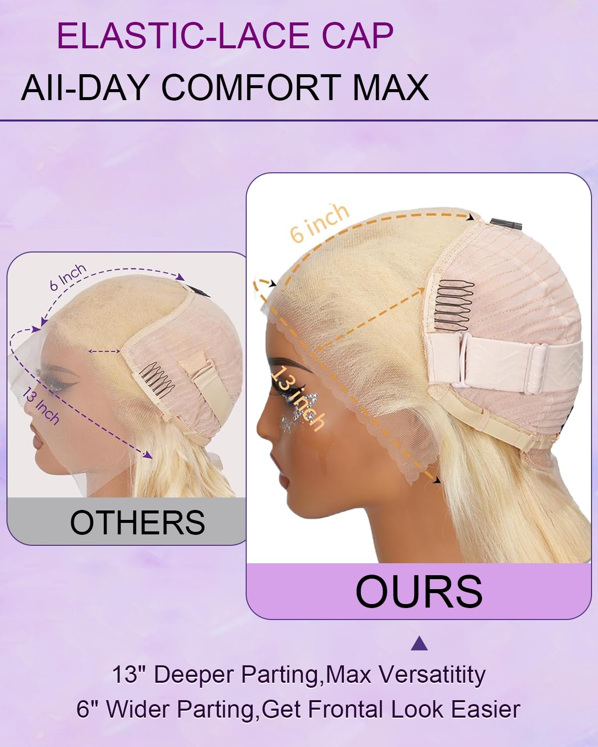 Heylisa 26 Inch 613 Body Wave Blonde Wigs Human Hair 13x6 Lace Frontal Wig | 180% Density 613 Transparent Lace With Pre plucked Hairline Blonde Body Wave Wigs