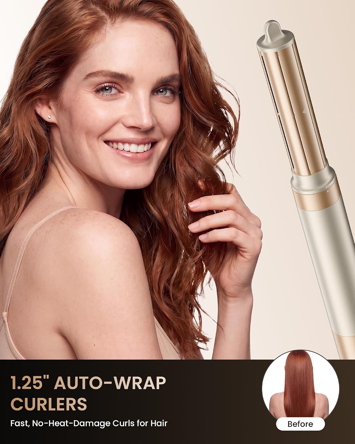 MESCOMB 6 in 1 Wet to Dry Air Straightener & Blow Dryer. 1500W Hot Air Styler Wrap. Fast Drying Blowout Brush with Negative Ion Care for Smoothing. Curling. Volumizing and Frizz Control