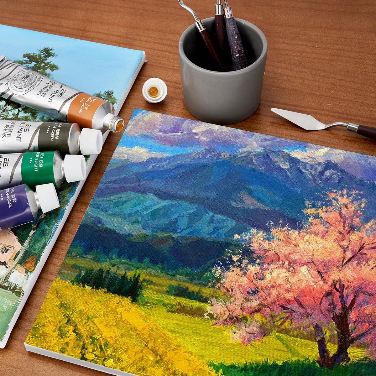 Paul Rubens Oil Paint. 10 Basic Colors*170 ml Large Professional Tubes | Oil Based Paint with High Saturation. Creamy Texture. and Consistency.Art Supplies for Artists. Students. Beginners