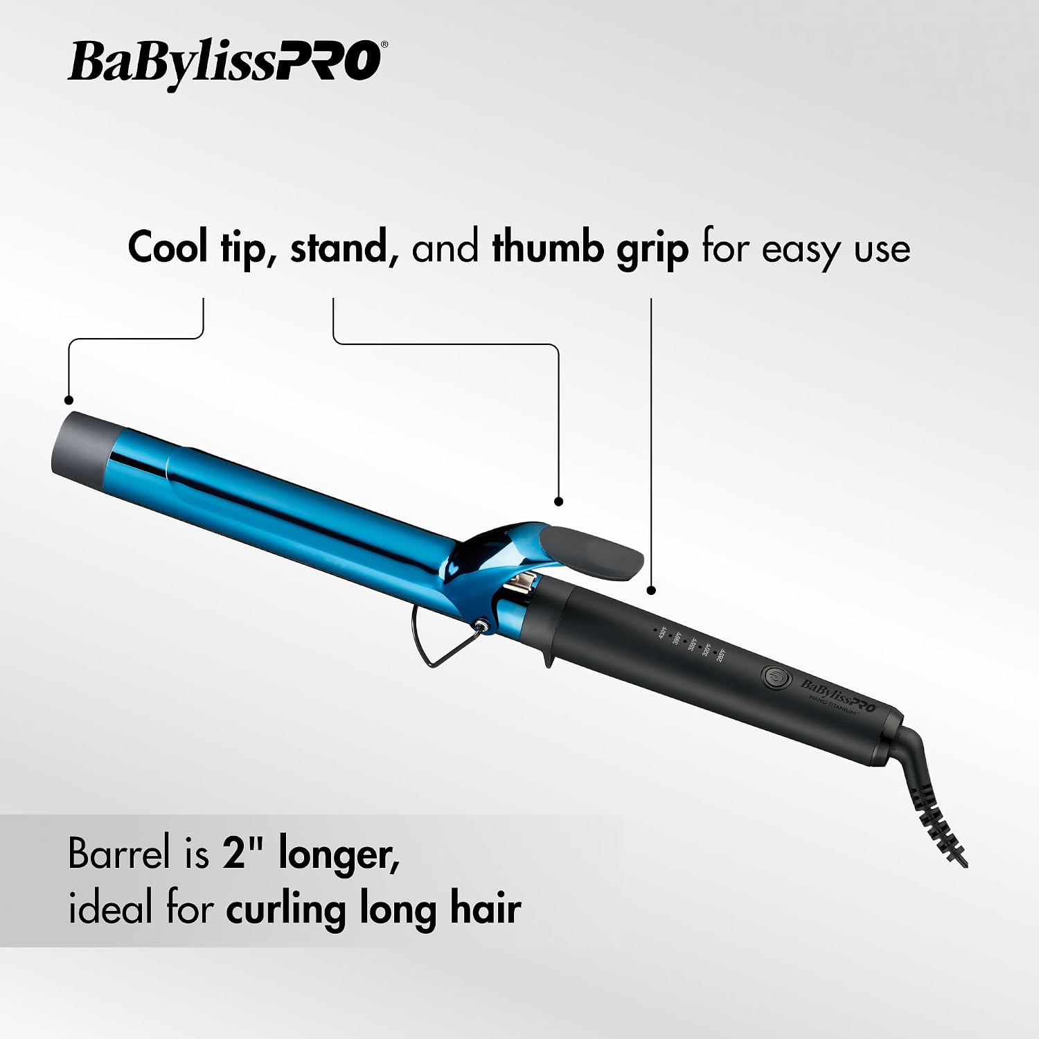 BaBylissPRO Nano Titanium 1 1/4 Prima Styling Iron and 1 1/4 Extended Barrel Curling Iron