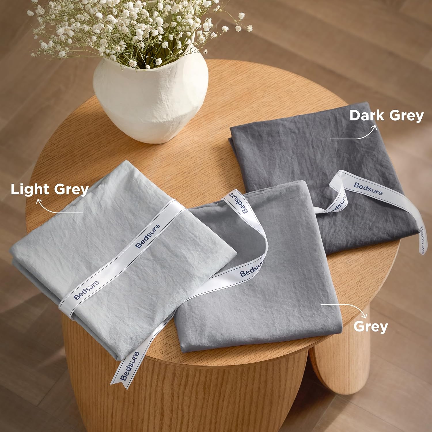 Bedsure Twin/Twin XL Comforter Set. Dark Grey Soft Prewashed Bedding for All Seasons. 2 Pieces GentleSoft™ Bed Set. 1 Lightweight Comforter (68x88) and 1 Pillowcase (20x26)