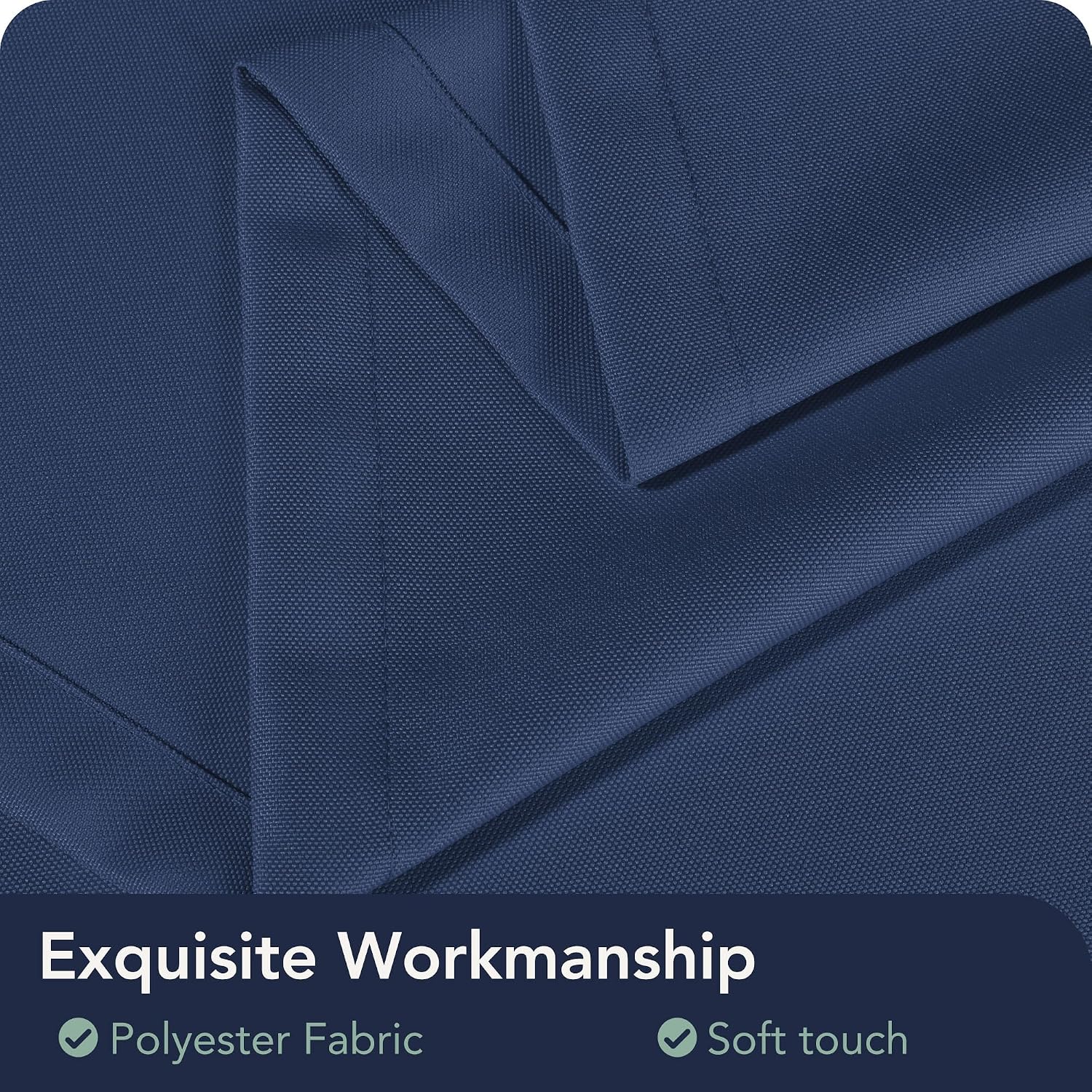 RichSets Outdoor Curtains for Patio Waterproof. 8 Panels. Rod Pocket | Weatherproof & Privacy Drapes. Outside Curtains for Gazebo. Pergola. Cabana. Balcony. 54 x 108 Inch. Navy. Patio Decor
