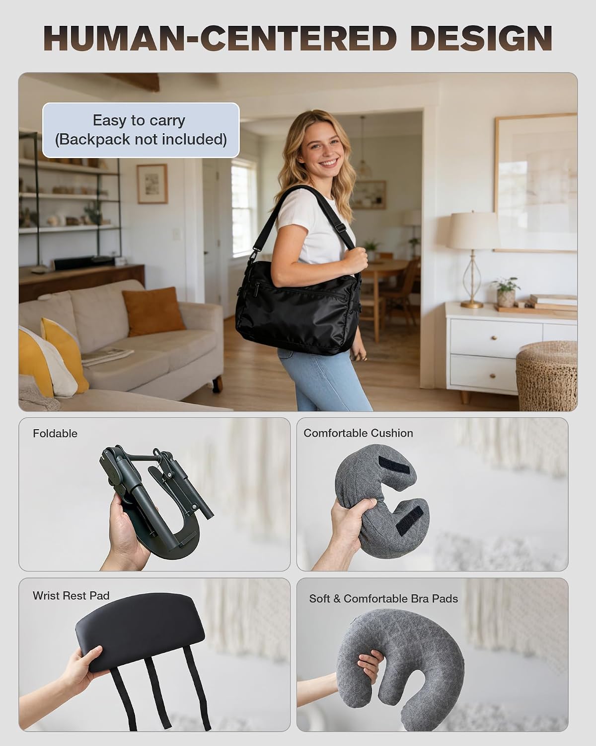 Massage Headrest for Bed. Massage Face Cradle for Bed Adjustable 18 Height | Massage Head Holder for Home Salon Spa Facial. Comfortable Face Down Pillow with Armrest & Breast Pillow. Tool-free Setup
