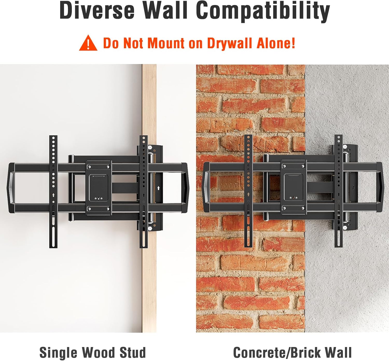 Outdoor TV Wall Mount Waterproof for 42-75 Inch TVs. 37.9 Long Extend Arm | Weatherproof Corner TV Bracket Antirust for Patio Gazebo. Full Motion Swviel. Tilt. Level. Max VESA 600x400mm. Holds 99 lbs.