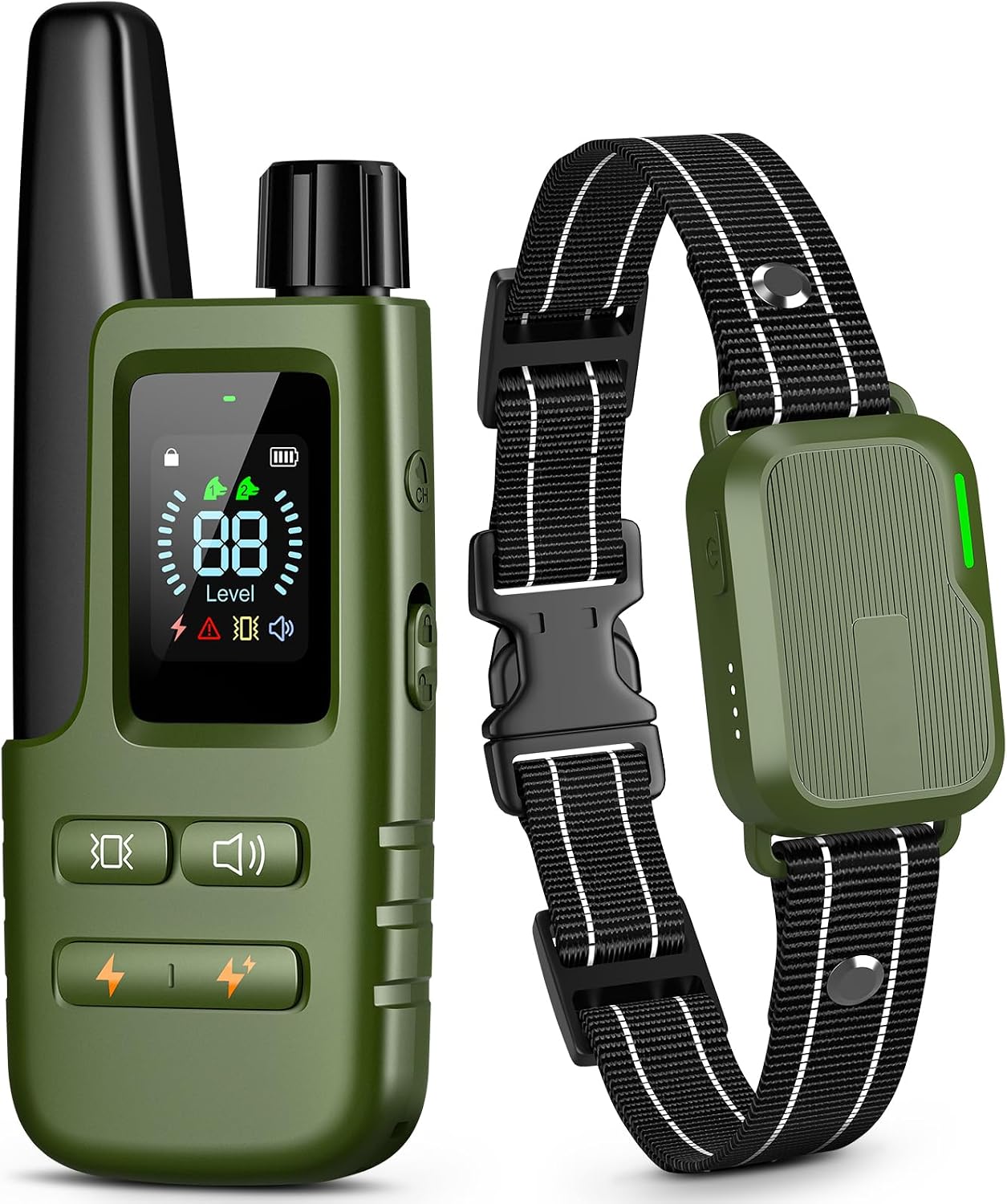 Dog Shock Collar - 4500FT Dog Training Collar with Remote for Dogs 10-120lb | IPX8 eCollar with No-Shock Mode. Beep(1-8) Vibration(1-16) Shock(0-99). Waterproof Electric Colalr for Small Medium Large Dog