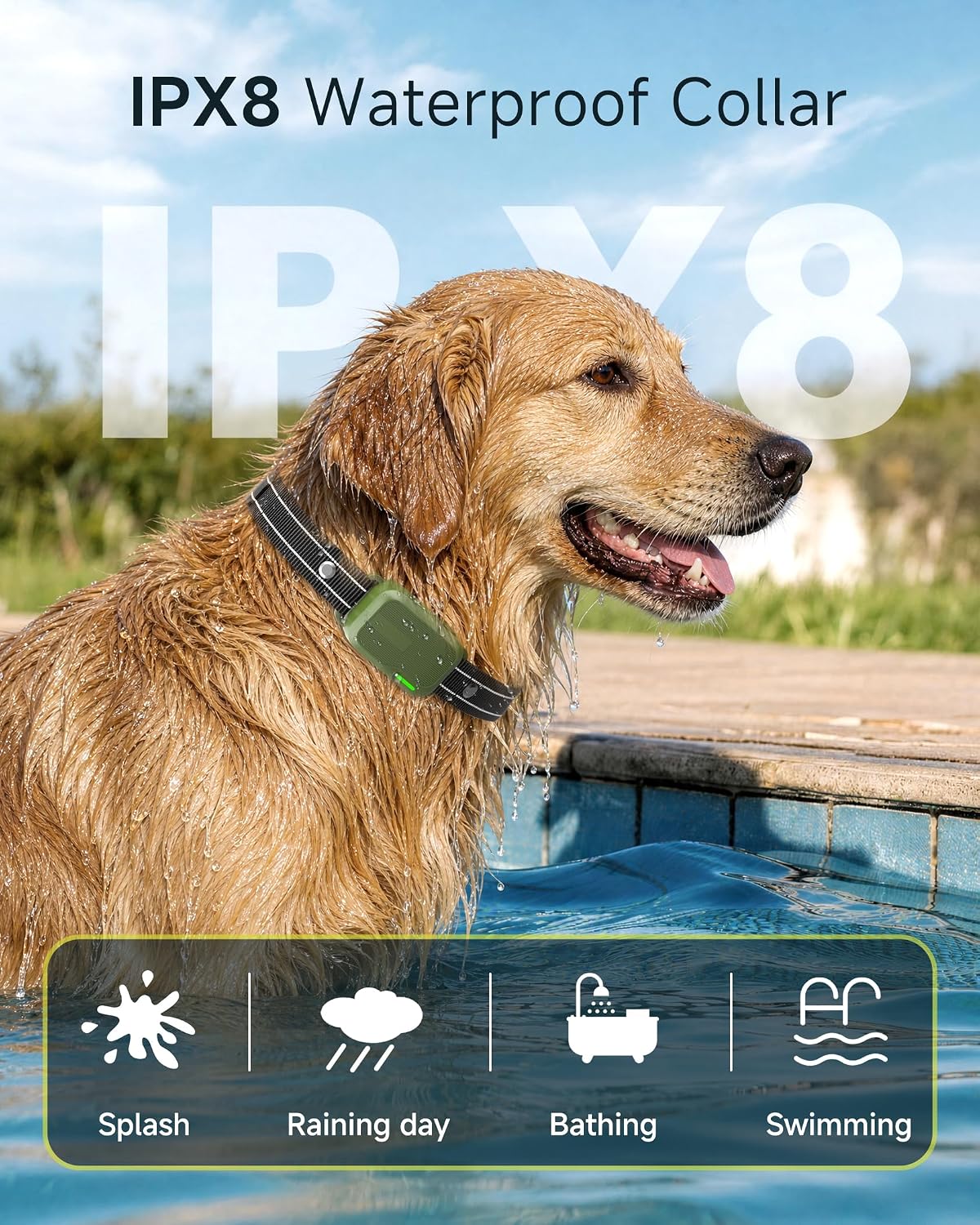 Dog Shock Collar - 4500FT Dog Training Collar with Remote for Dogs 10-120lb | IPX8 eCollar with No-Shock Mode. Beep(1-8) Vibration(1-16) Shock(0-99). Waterproof Electric Colalr for Small Medium Large Dog