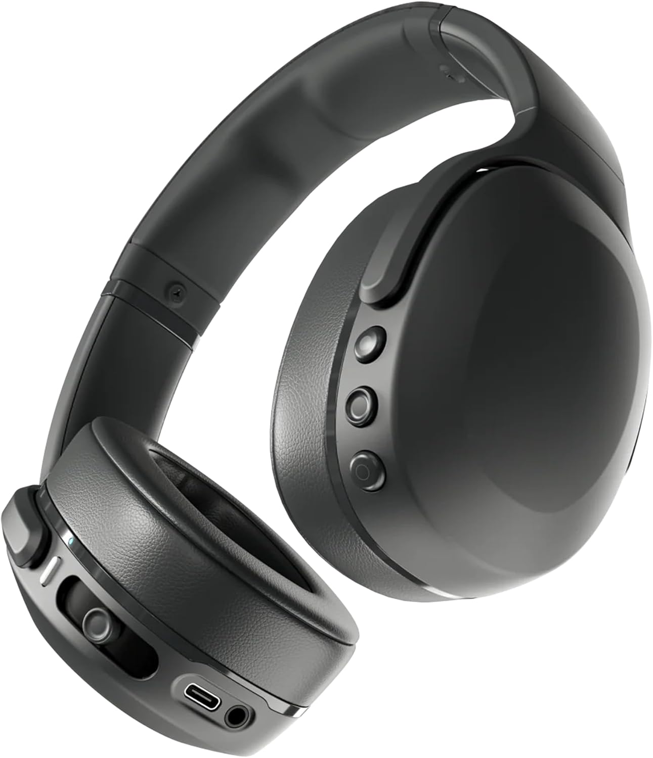 Skullcandy Crusher Evo Wireless Multi-Sensory Bass Headphones - True Black | Bluetooth. Noise Isolating Over-Ear Fit. 40 Hours Battery. Microphone. Working Out. Gym. Travel. Studying. Music