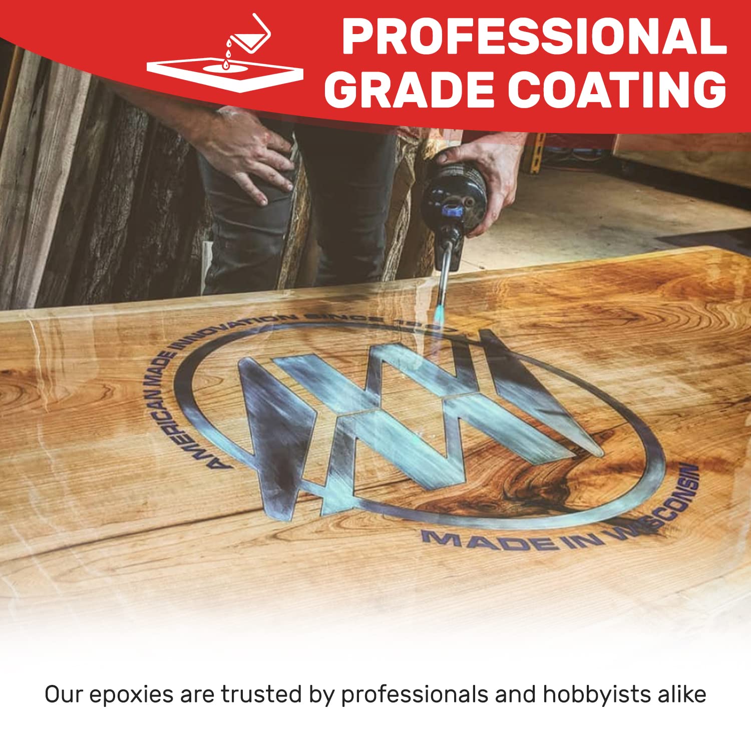 MAS Epoxies Table Top Pro Epoxy Resin Kit. 2-Gallon for Tables. Bar Tops | Crystal Clear Coating Surfaces. Resin Casting for DIY Arts. Crafts. Countertops. Wood Tables. Coasters. Artwork. & Signs