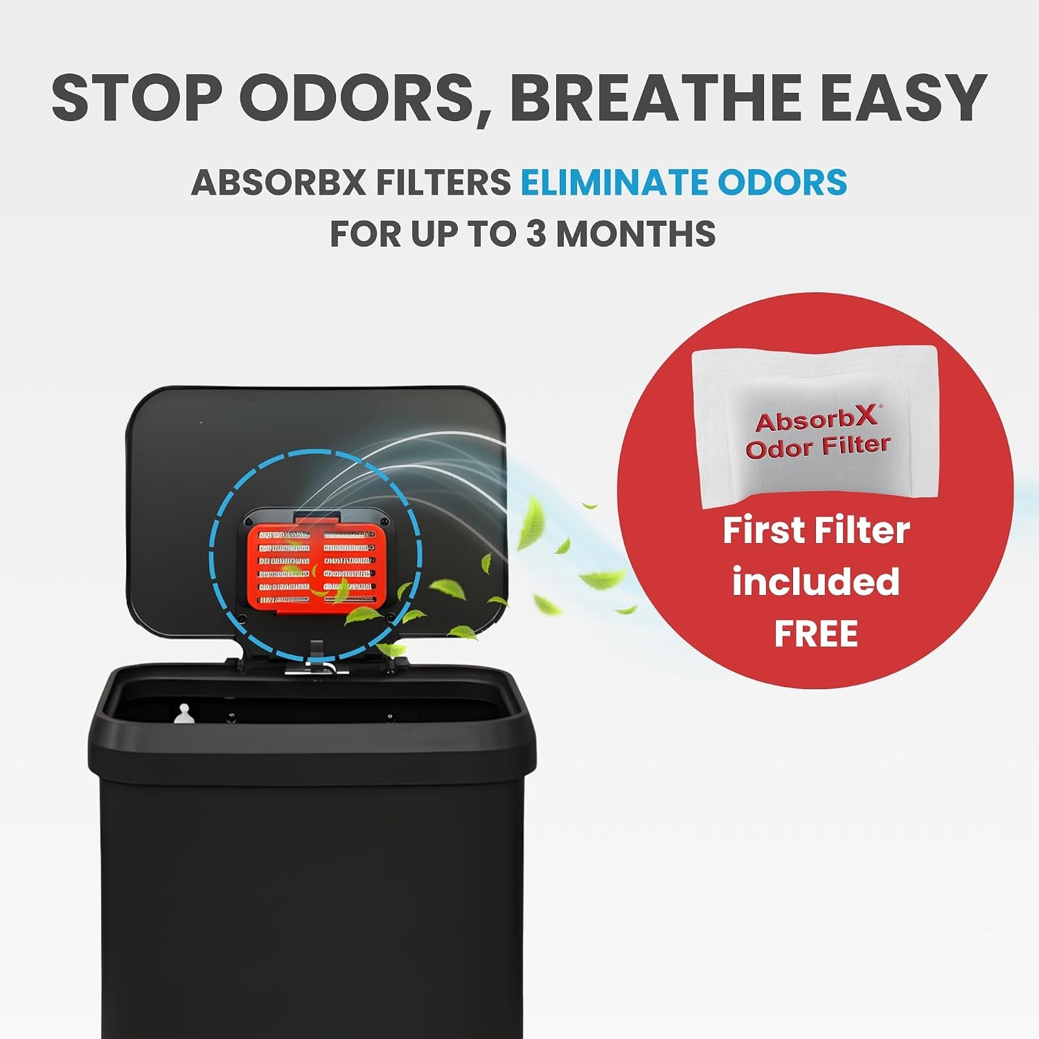 iTouchless SoftStep 20 Gallon / 75 Liter Extra-Large Outdoor & Indoor Recycling Bin. Matte Black Stainless Steel. Heavy-Duty Step Trash Can with Odor Filter. Dent-Proof Lid for Garage. Patio. & Office