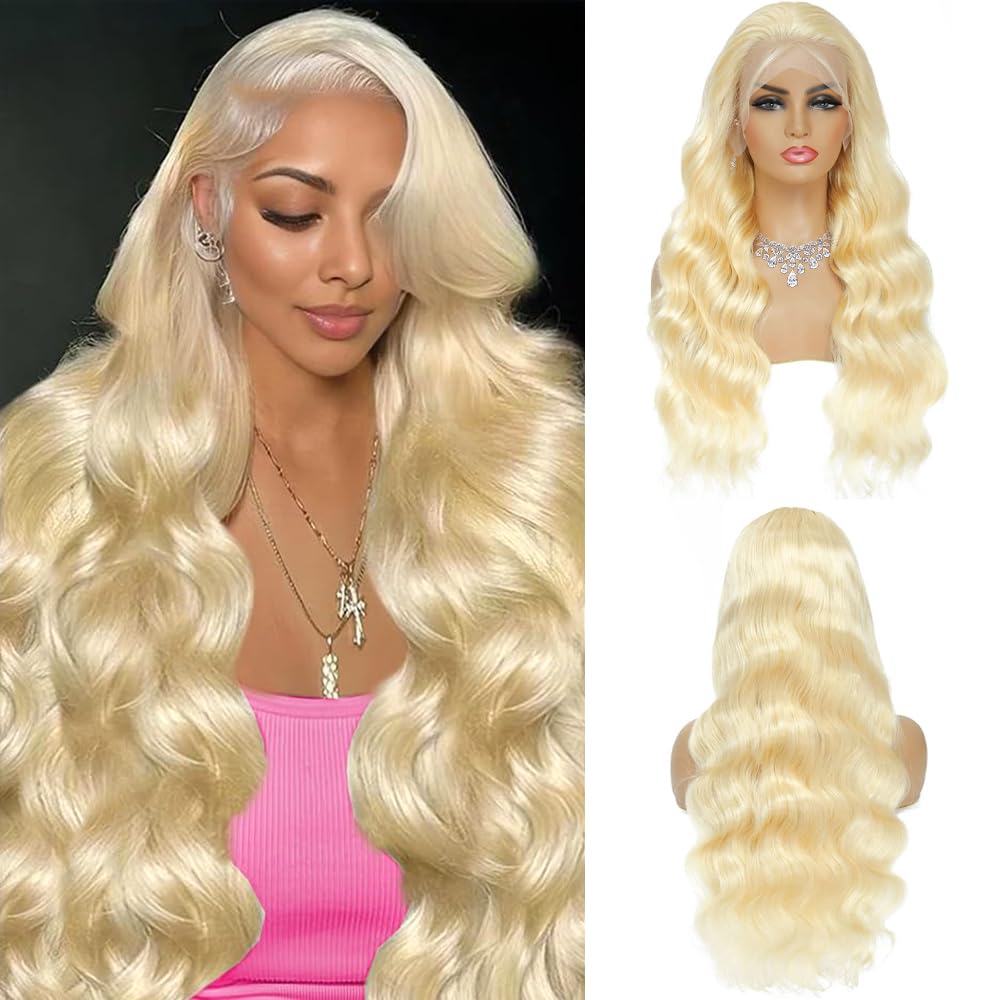 Waimro Blonde Wig Human Hair 210 Density 613 Lace Front Wig Human Hair 13x6 HD Lace Front Wigs 613 Body Wave Lace Front Wigs Pre Plucked 34 Inch