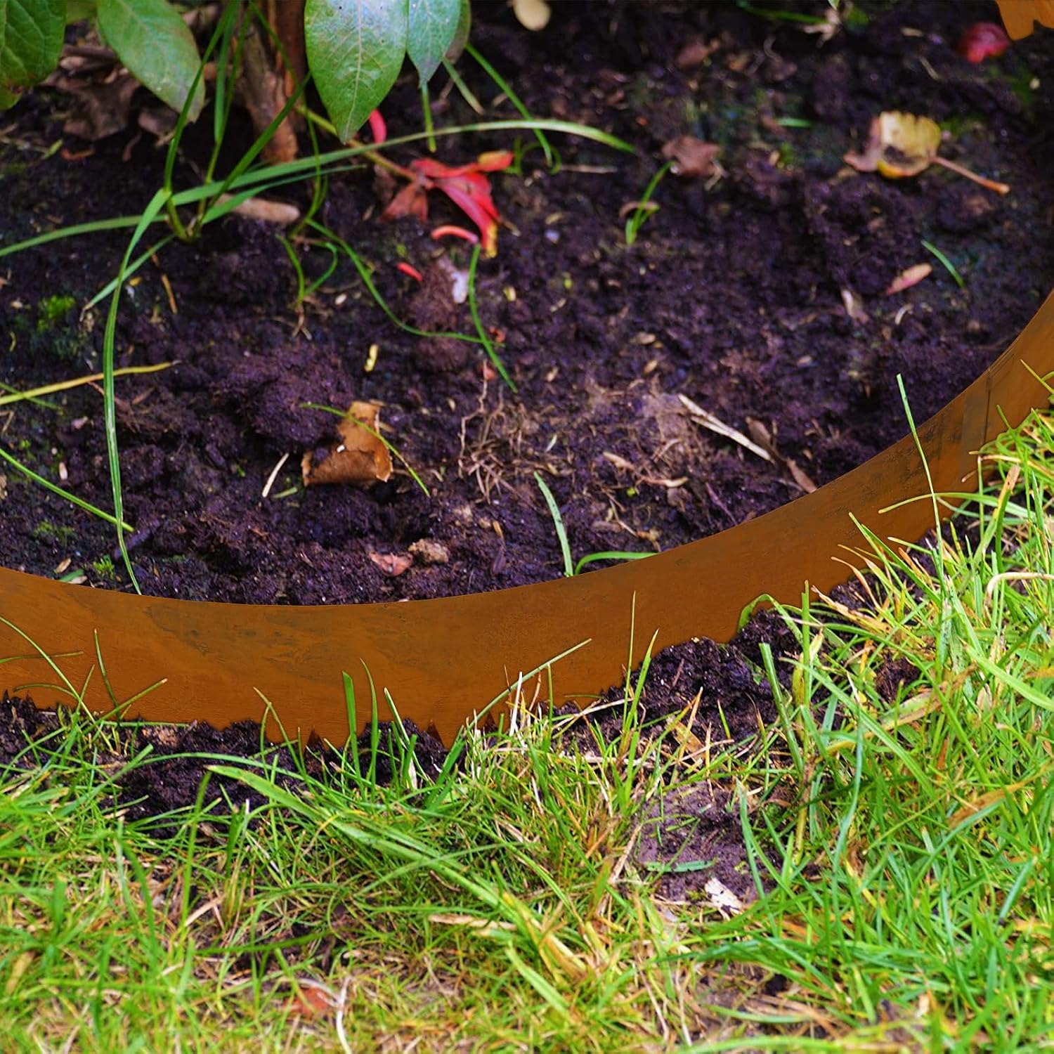 Ganeekiron Co rten Steel Landscape Edging 12 Inch. 6 Packs Pre-Rusted | 40x12 inch | Metal Edging | 1mm thick for garden yard lawn