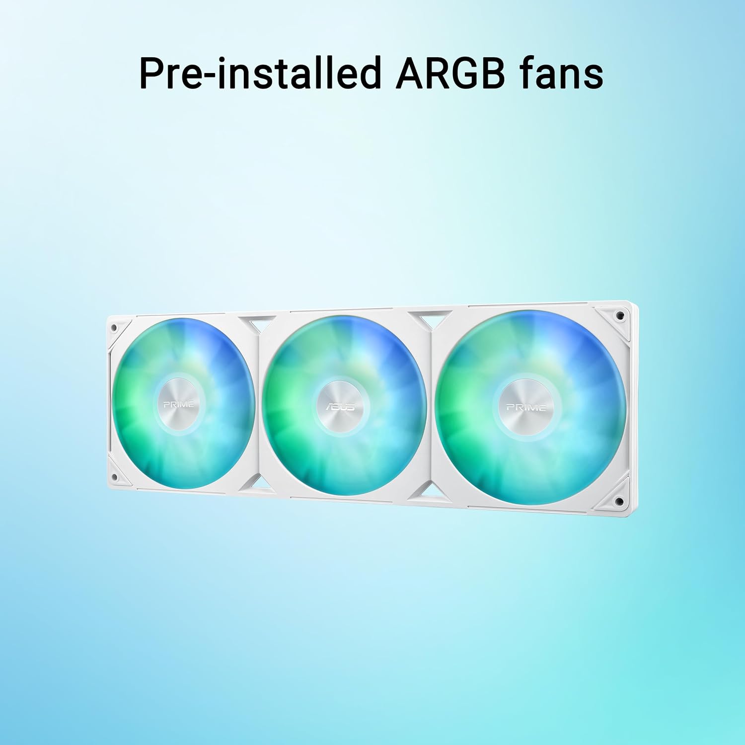 ASUS Prime LC 360 ARGB White Edition all-in-one CPU liquid cooler with special CPU contact area. water block with infinity mirror lens options. pre-installed ARGB fans & Aura lighting. 6 Year Warranty