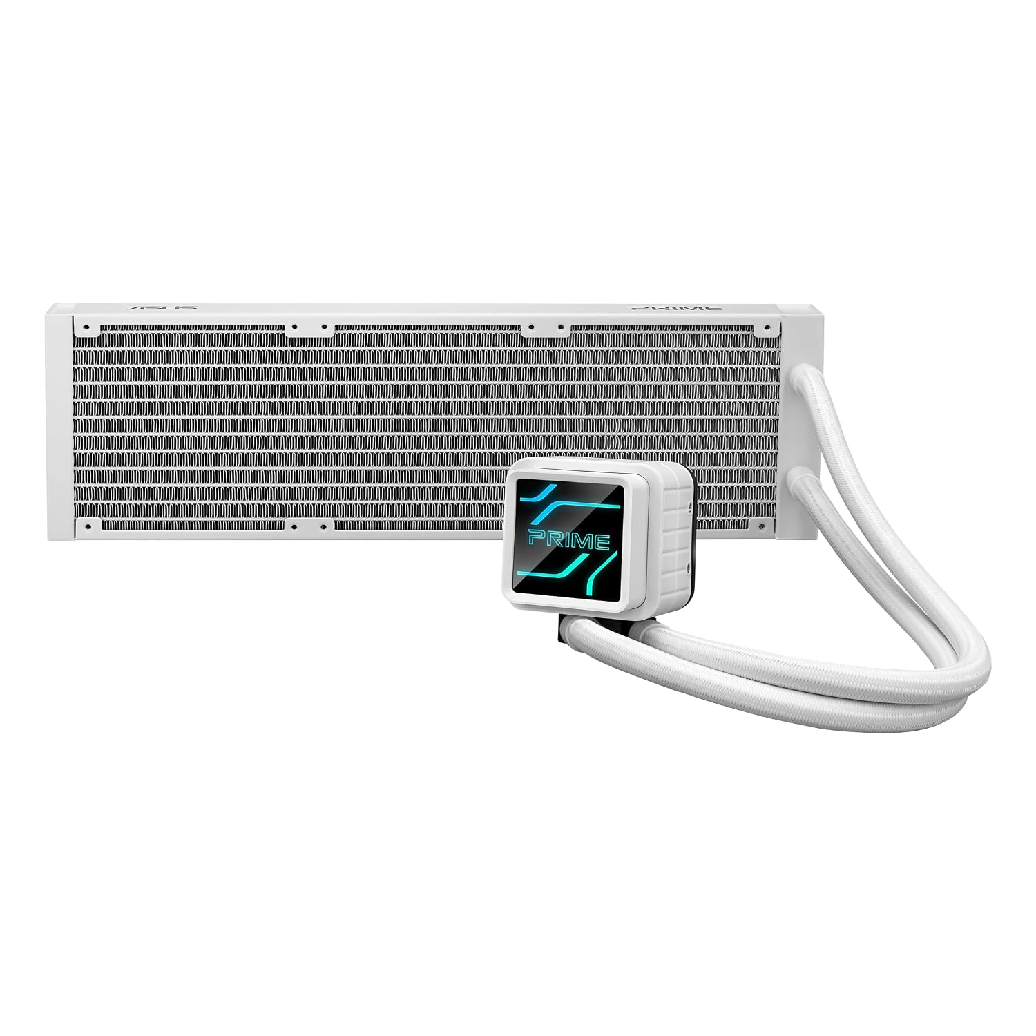 ASUS Prime LC 360 ARGB White Edition all-in-one CPU liquid cooler with special CPU contact area. water block with infinity mirror lens options. pre-installed ARGB fans & Aura lighting. 6 Year Warranty