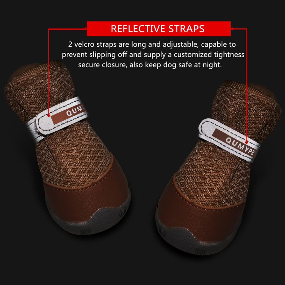 QUMY Dog Shoes for Small Dogs Hot Pavement Puppy Dog Boots & Paw Protectors | Small Medium Dog Summer Shoes. Soft Anti-Slip Rubber Sole. Mesh Breathable Dog Booties for Hardfloors. Walking Running Khaki