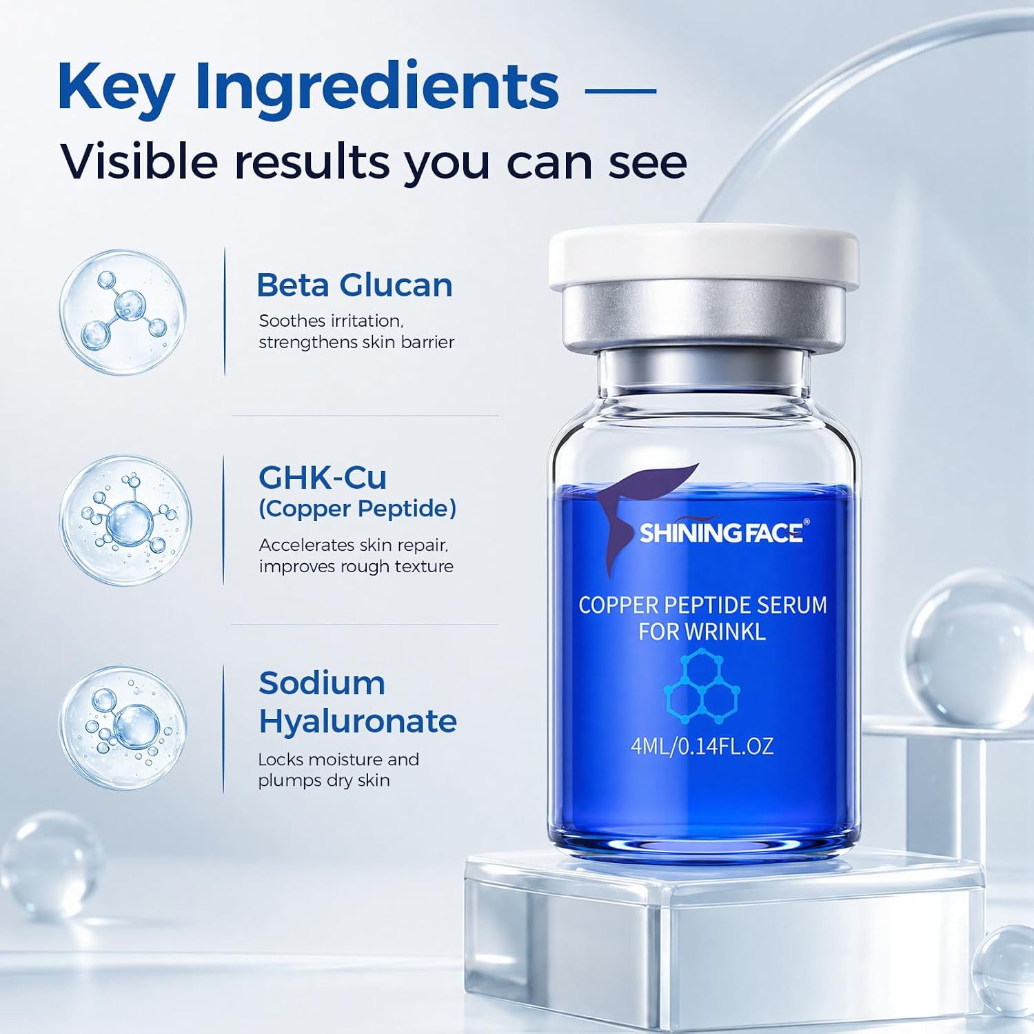 Micro-Infusion System for Face&Neck- 0.25mm Facial Stamp with Hydrating Spray and Blue Copper Peptide for Anti-Wrinkle&Firmer-looking.Easy 5-Minute At Home.Facial Kit for All Skin Types-3Month Supply