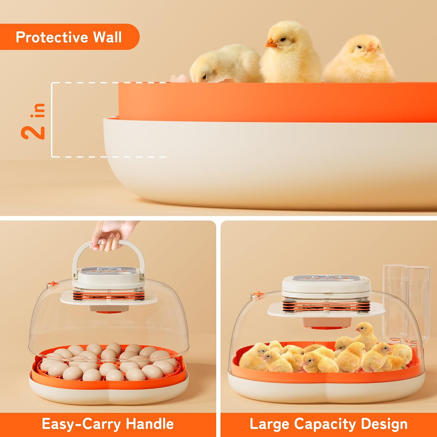 APDOE Egg Incubators for Hatching Eggs. Temperature and Humidity Control. Automatic Egg Turning. Egg Candler. External Water Bottle. Air Vent. for Chicken. Duck & Quail Eggs. 25 Eggs