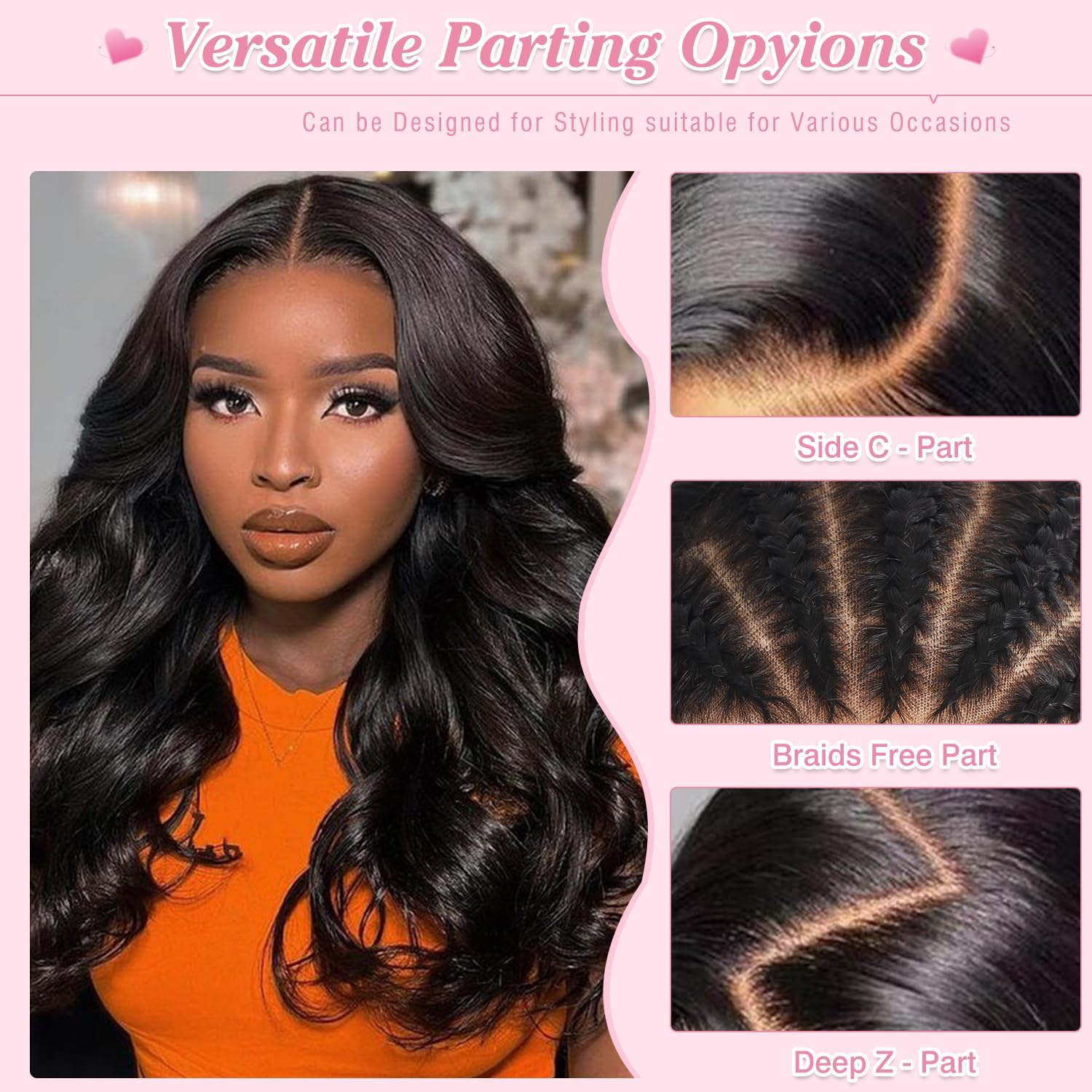 LEHOO 13x6 Body Wave Lace Front Wigs Human Hair Pre Plucked 220% Density Thick Real Virgin Invisible Hairline Tiny Knots HD Lace Frontal Wigs 3X Longer Lifespan 34 Inch