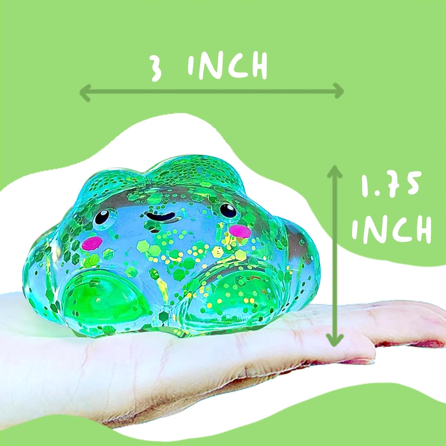 Kiedle Premium Cloud Stress Ball. Odor-Free Slow Rise Crystal Clear. Non-Toxic Cute Sensory Squishy Fidget Toy. Easy to Clean. Durable. Gift-Ready. Children Safety Certificate & ASTM Certified 3+