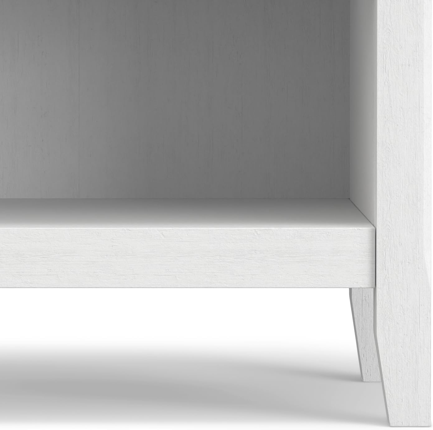 SIMPLIHOME Amherst 24 Wide Solid Wood Bedside Table in White