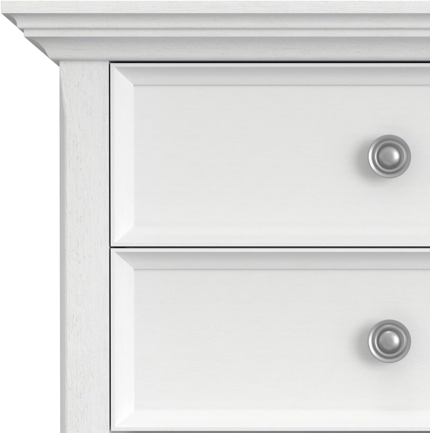 SIMPLIHOME Amherst 24 Wide Solid Wood Bedside Table in White
