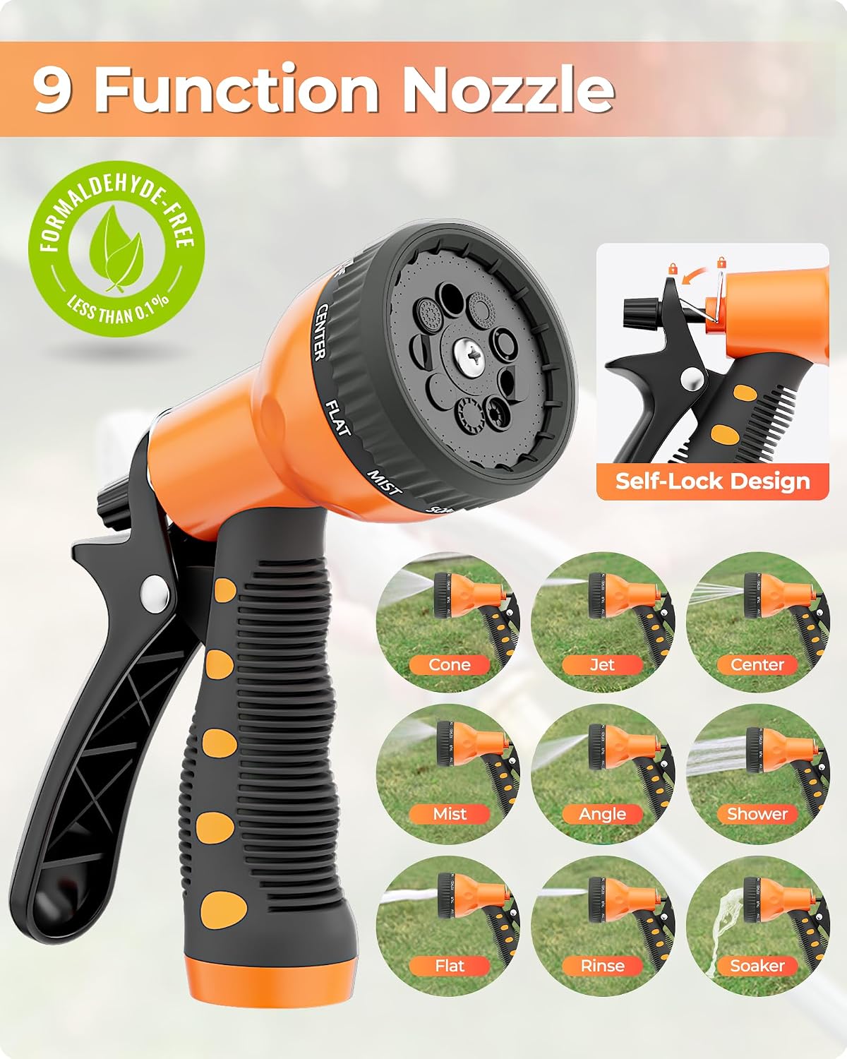 Ayleid Retractable Rubber Hybrid Garden Hose Reel. 1/2x130ft Wall Mount | Anti-freeze. kink-free premium rubber hybrid hose. 24-month warranty. 9-pattern sprayer. any-length lock. slow auto-return.