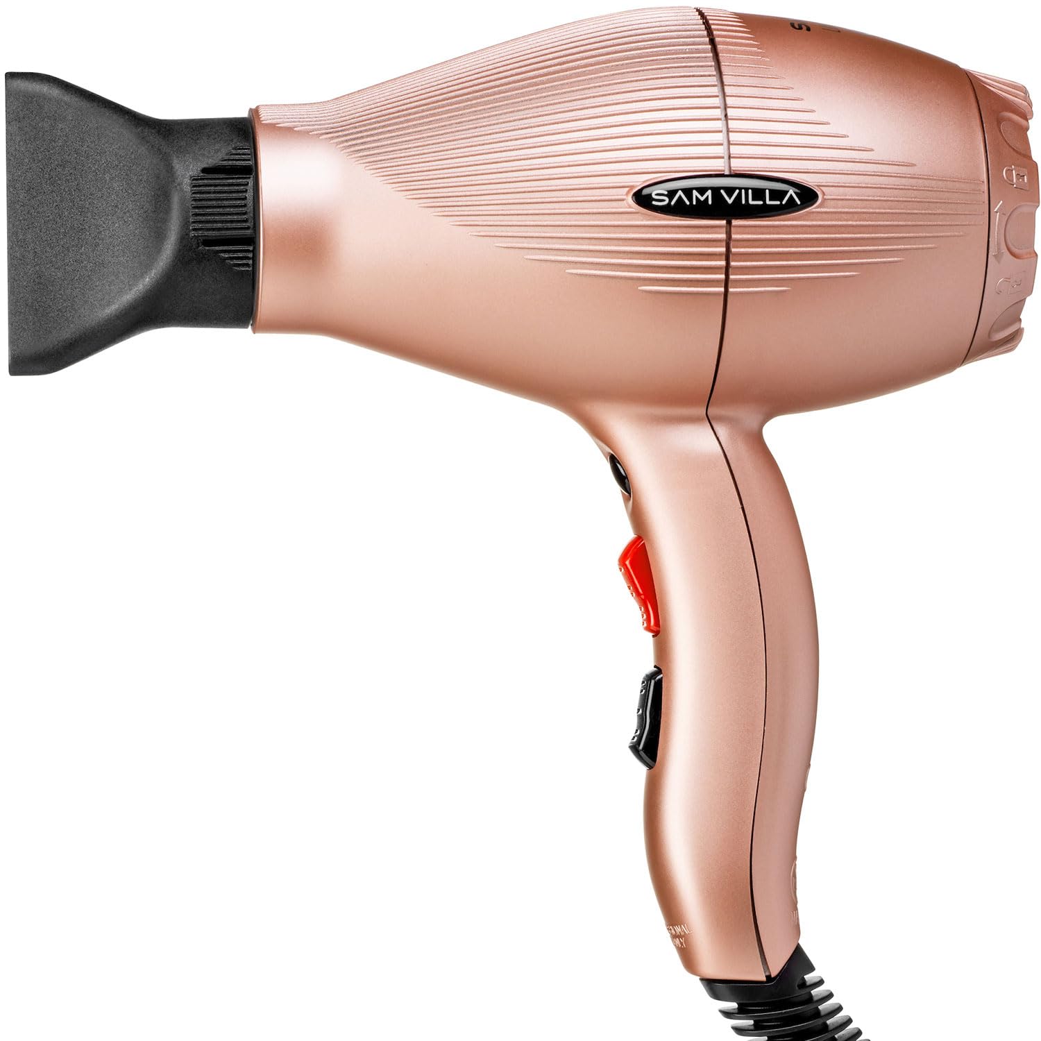 Sam Villa Lightweight & Quiet Ionic Professional Hair Dryer With Variable Speed & Temperature. Rose Gold