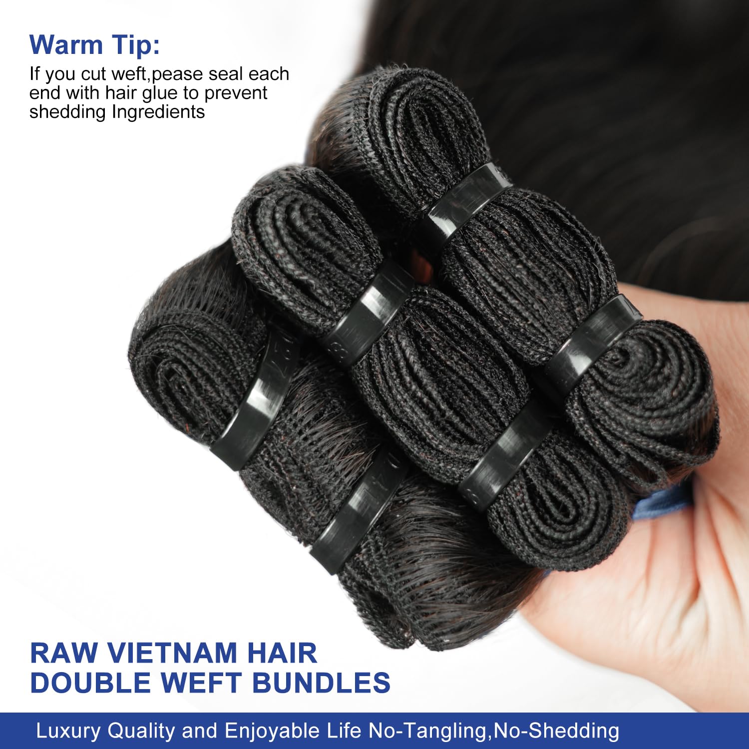 VQQSWAN Raw Bundles Human Hair Body Wave. 16 18 20 Inches. Bleachable & Dyeable. No Shedding. No Tangles. 15A Raw Vietnamese Hair Bundles. Multiple Washes Keep Texture Silky Soft. 3X Longer Lifespan