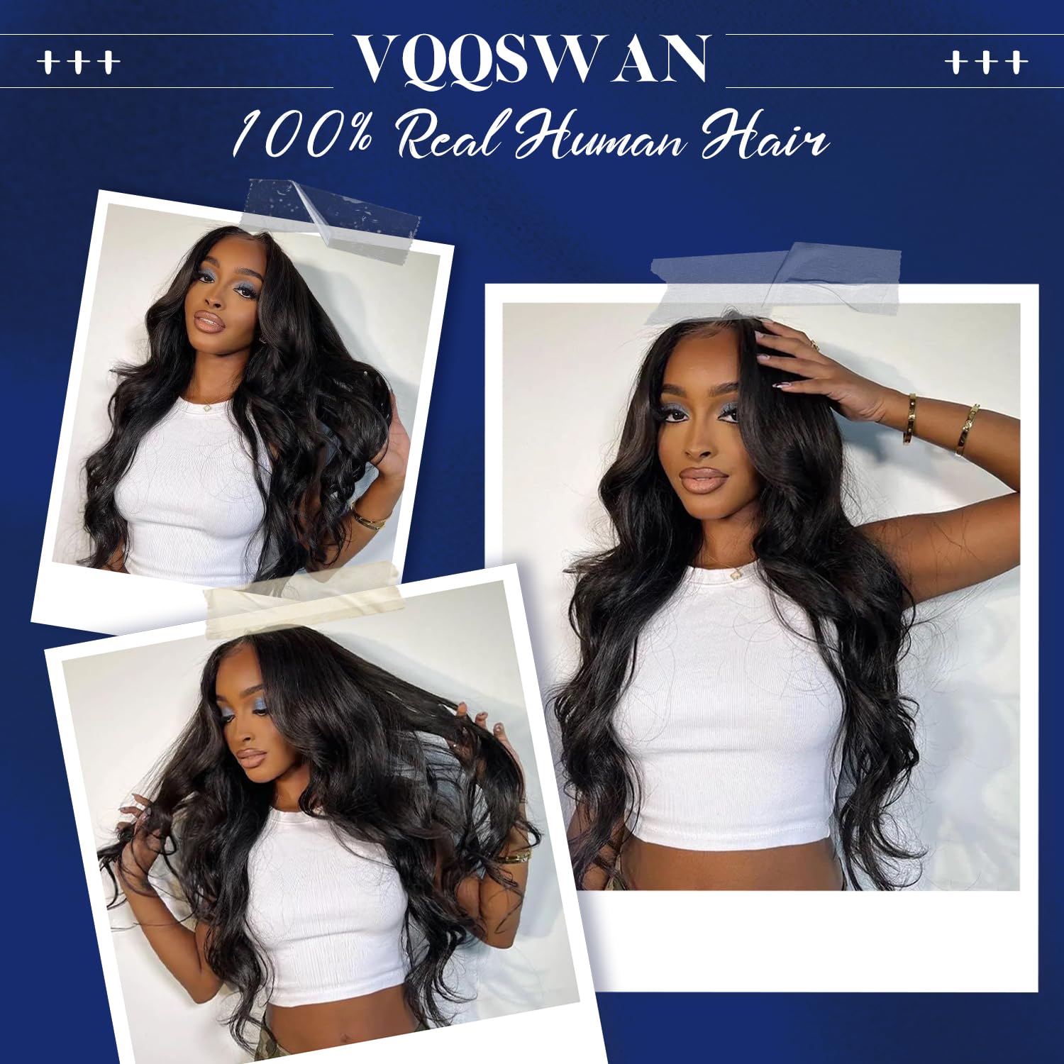 VQQSWAN Raw Bundles Human Hair Body Wave. 16 18 20 Inches. Bleachable & Dyeable. No Shedding. No Tangles. 15A Raw Vietnamese Hair Bundles. Multiple Washes Keep Texture Silky Soft. 3X Longer Lifespan
