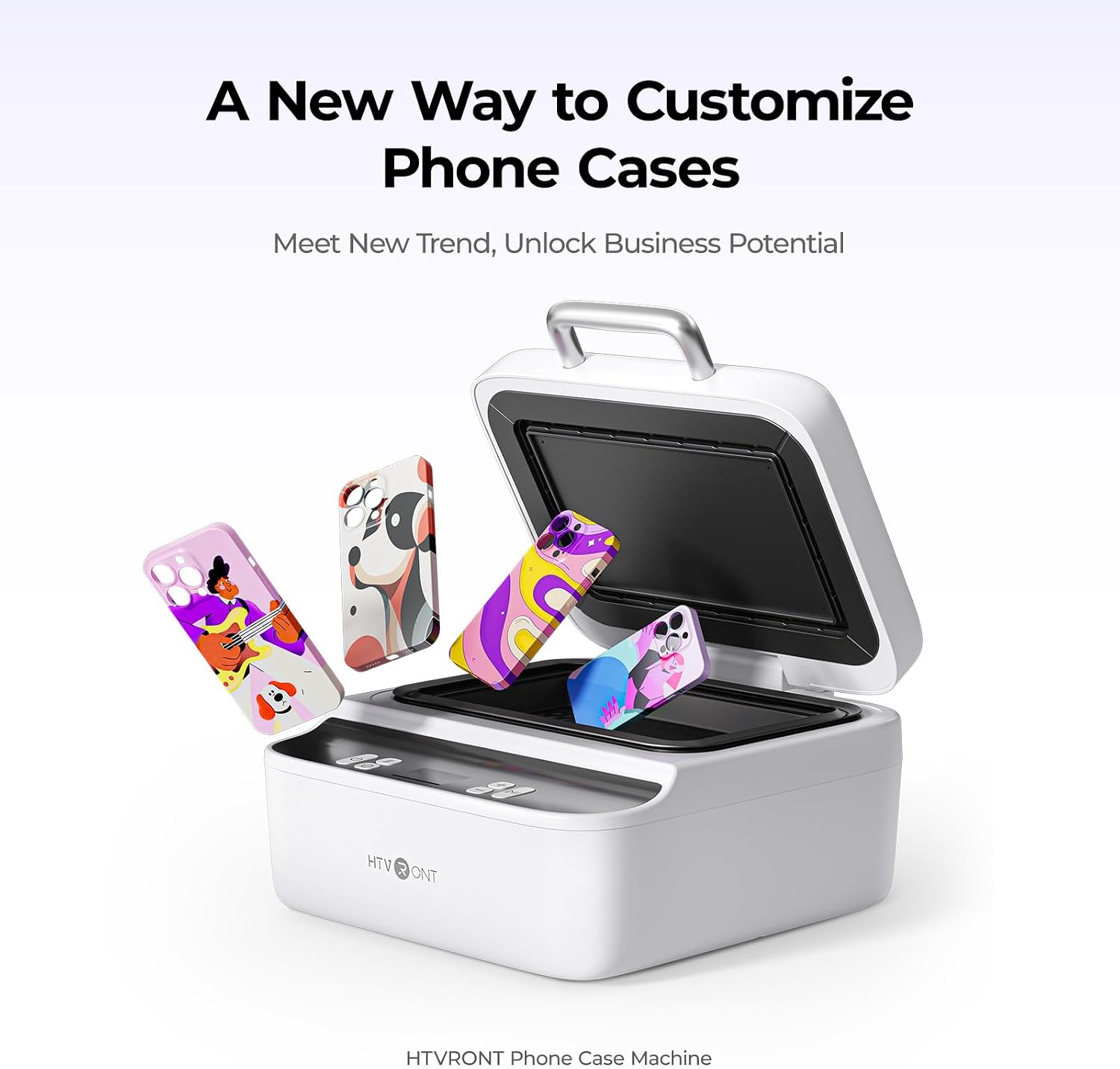 HTVRONT H17 Phone Case Heat Press -3D Vacuum Sublimation for iPhone Case | Full-Wrap Bubble-Free Edge Transfer