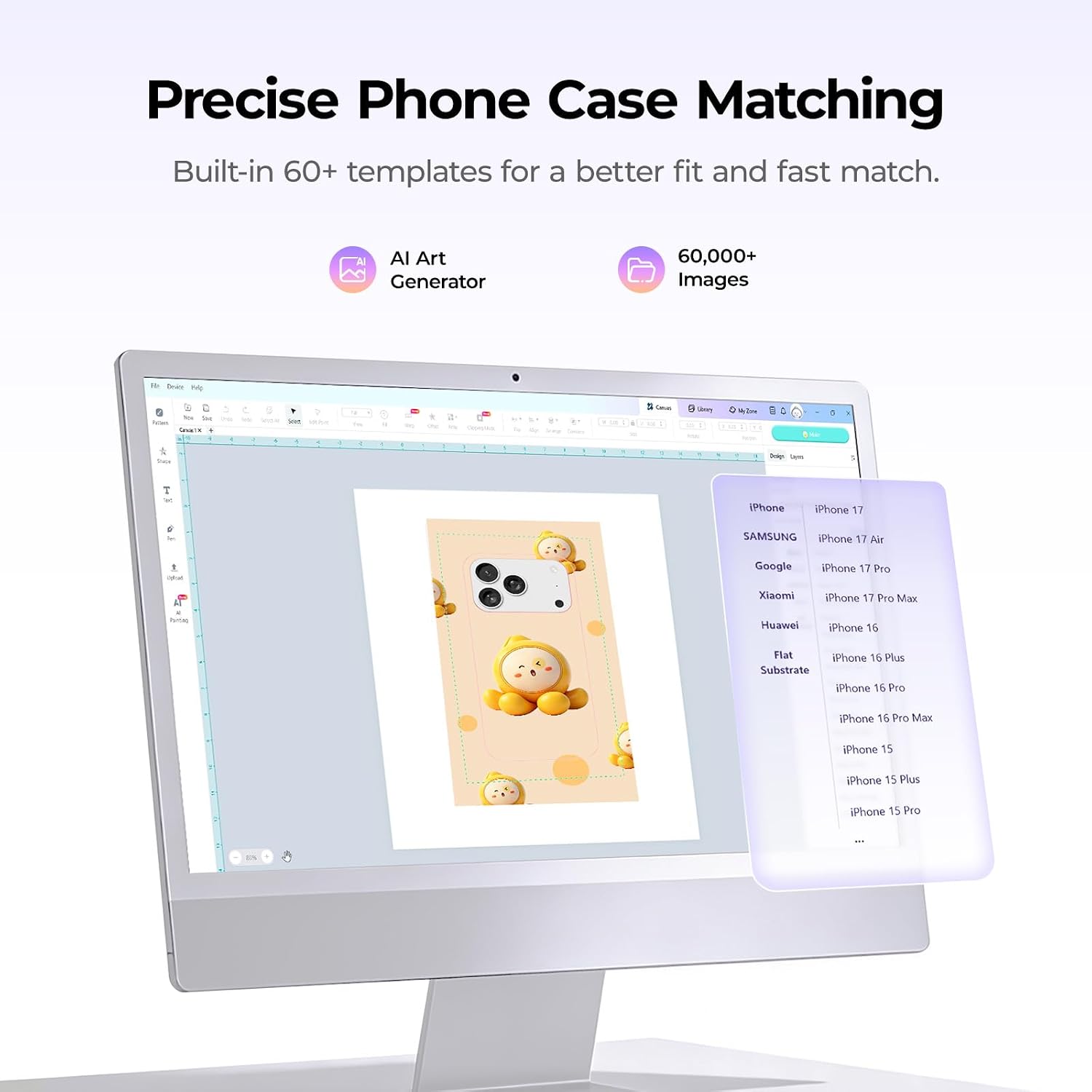HTVRONT H17 Phone Case Heat Press -3D Vacuum Sublimation for iPhone Case | Full-Wrap Bubble-Free Edge Transfer