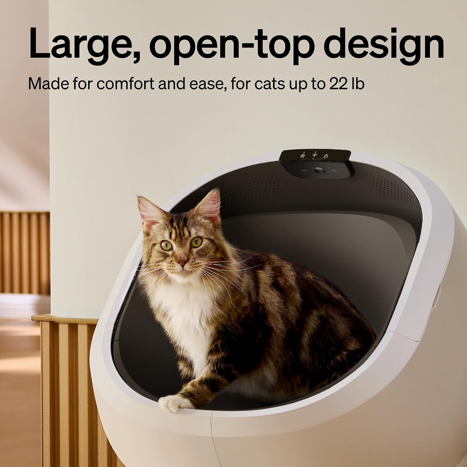 PETLIBRO Automatic Litter Box with AI-Camera Waste Analysis. Auto Odor-Control Self Cleaning Litter Box. Large Open-Top Luma Smart Litterbox with Multi-Cats Recognition. Usage Tracking. Safety Sensors