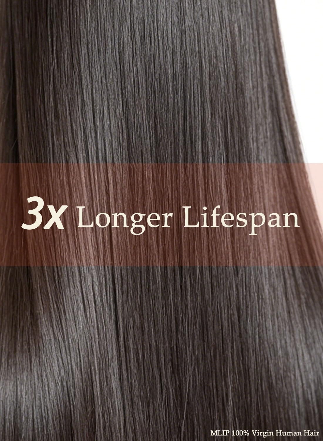 MLIP Human Hair Bundles Straight. Raw Virgin Indian Hair. Full & Natural | Low Tangle. Low Shedding. Stays Silky Soft After Multiple Washes. Lasts 3X Longer. Natural Black. 3 Bundles. 16 18 20 Inch