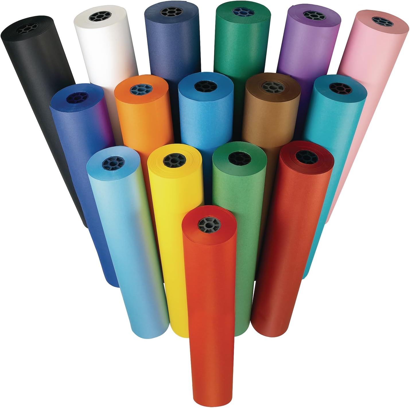 Colorations Dual Surface Paper Roll Classroom Supplies for Arts and Crafts White (36 x 1000') (Item # DSWH) | Textured Paper. Classroom Arts & Crafts Supplies. Bulletin Board. Gift Wrapping. Chalkboard Wallpaper