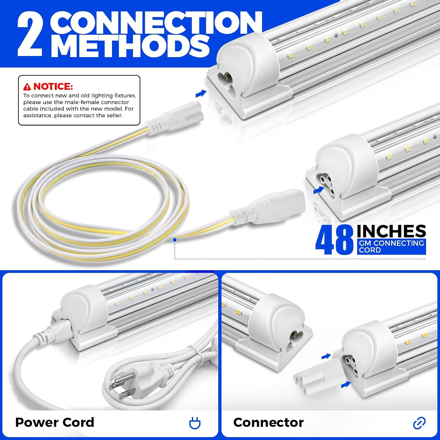 Barrina Plant Grow Lights. 4FT 5000K Full Spectrum Daylight White. 6 Packs | 252W(6 x 42W. 1400W Equivalent). T8 LED Grow Light Strips. Growing Lamp Fixture. Plant Lights for Indoor Plants. Greenhouse