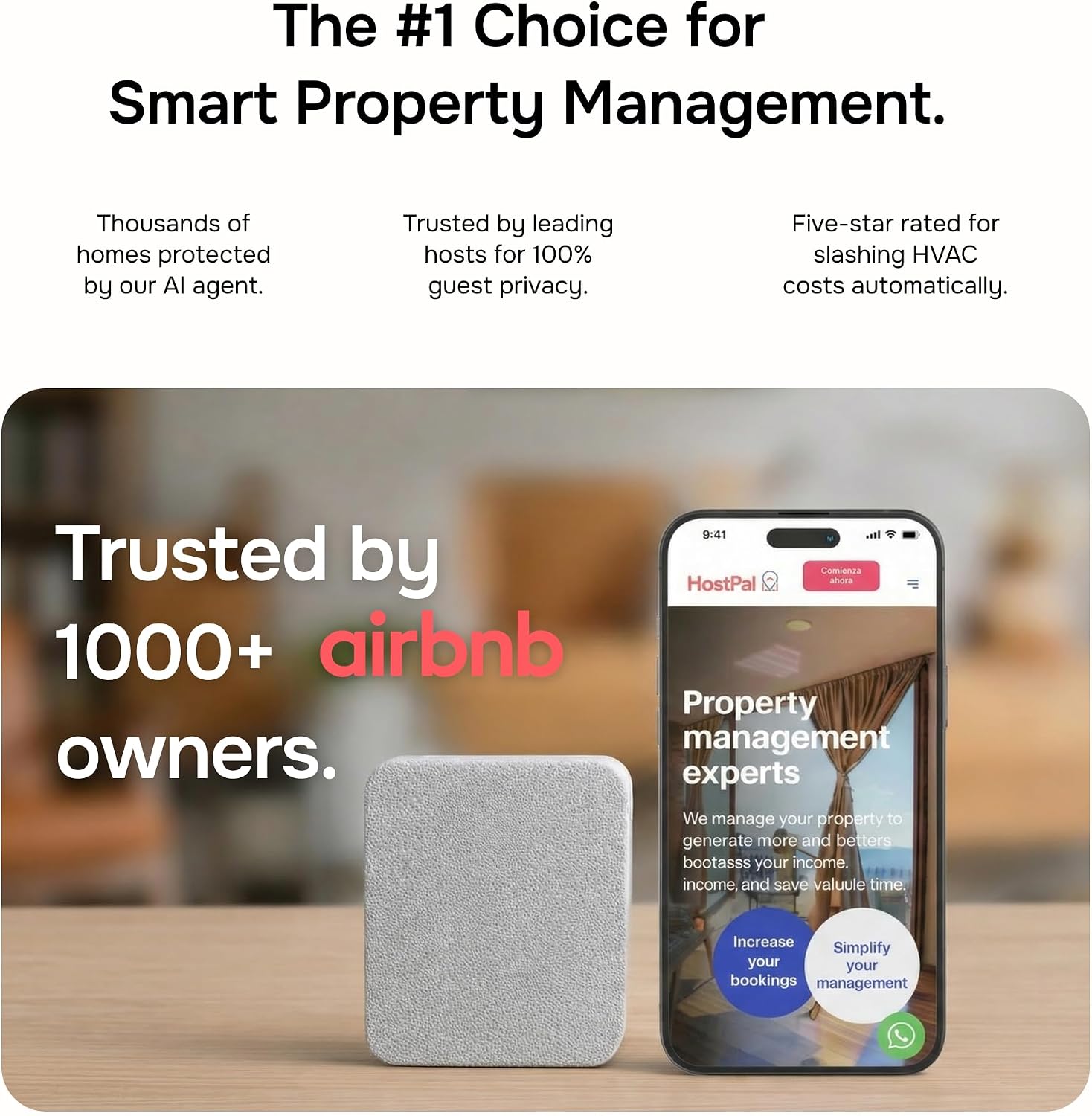 Layla Noise Monitoring Device for Airbnb. Rental. Office & Home | Noise & Occupancy Sensor with Radar-Based Motion Detection | Privacy-Safe Security Monitor | No Subscription