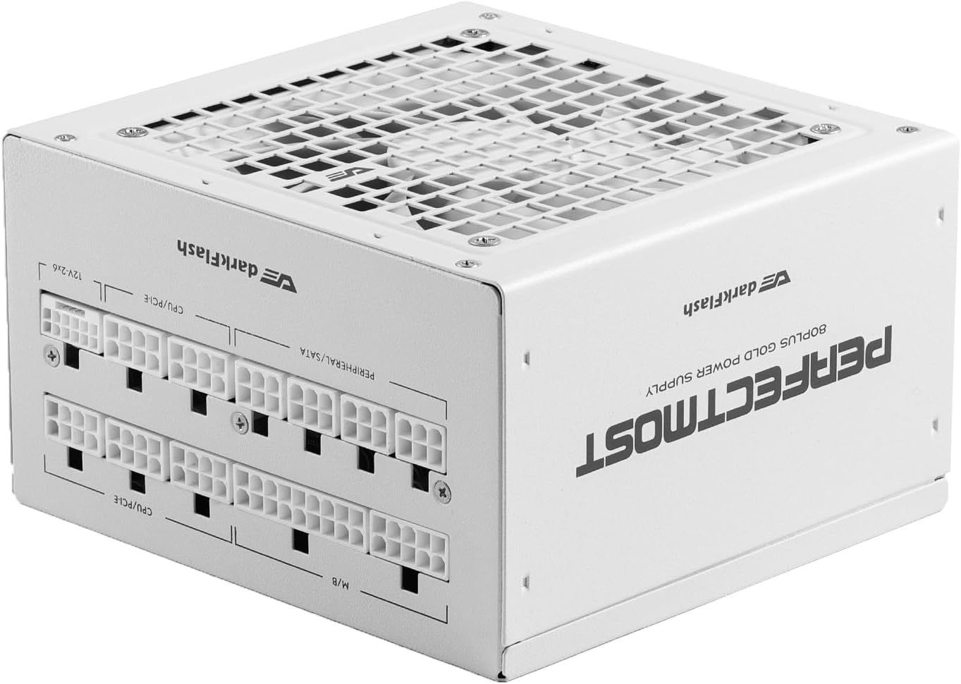 darkFlash PMT1250 Fully Modular Power Supply ATX 3.1& PCIe 5.1 Ready. 12VHPWR Cable Included. 100% Japanese 105°C Capacitors. 80 Plus Gold Gaming PSU. Compact 150mm Size. 5 Year Warranty(White)