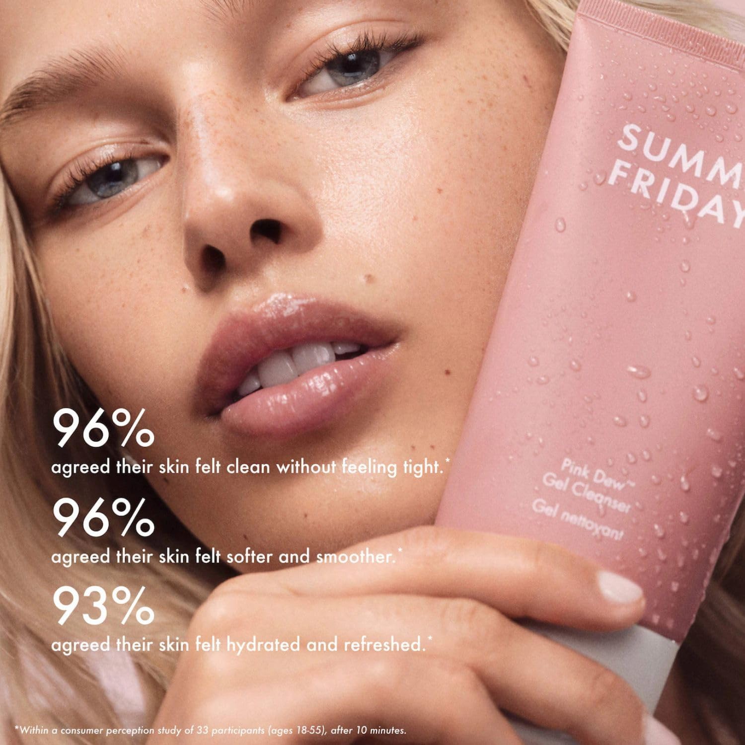 Summer Fridays Morning Trio - Travel Size Pink Dew Gel Face Wash. Cloud Dew Gel Face Moisturizer + CC Me Vitamin C + Niacinamide Serum - Brightening + Hydrating Morning Skin Care Set (3 Count)
