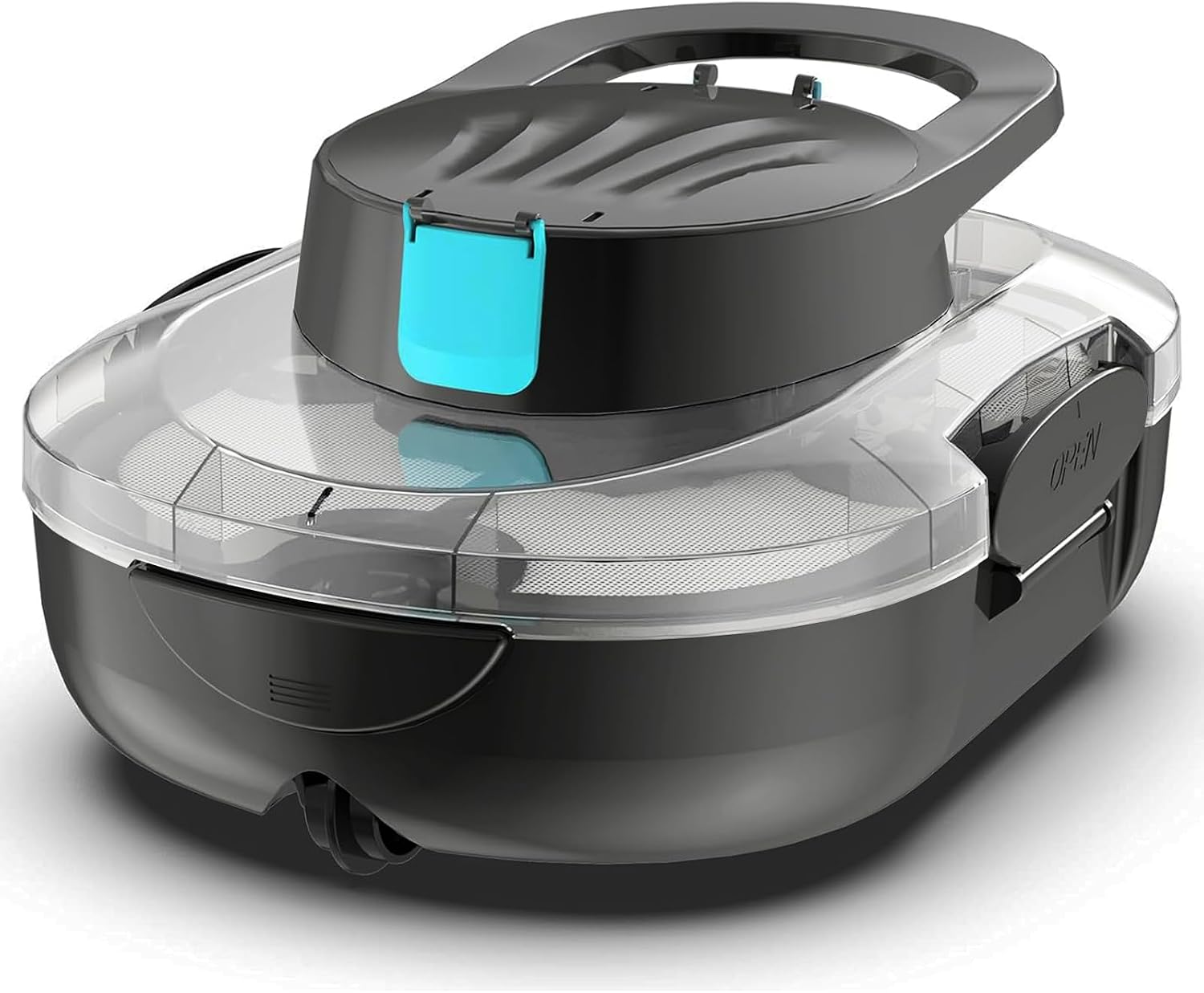 S1 Pro Cordless Robotic Pool Cleaner for Above Ground Pools .Aqua Black | 130-Min Runtime Automatic Pool Vacuum – 1292 Sq.Ft Coverage. Dual-Motor Suction. Large Debris Basket. Self-Parking