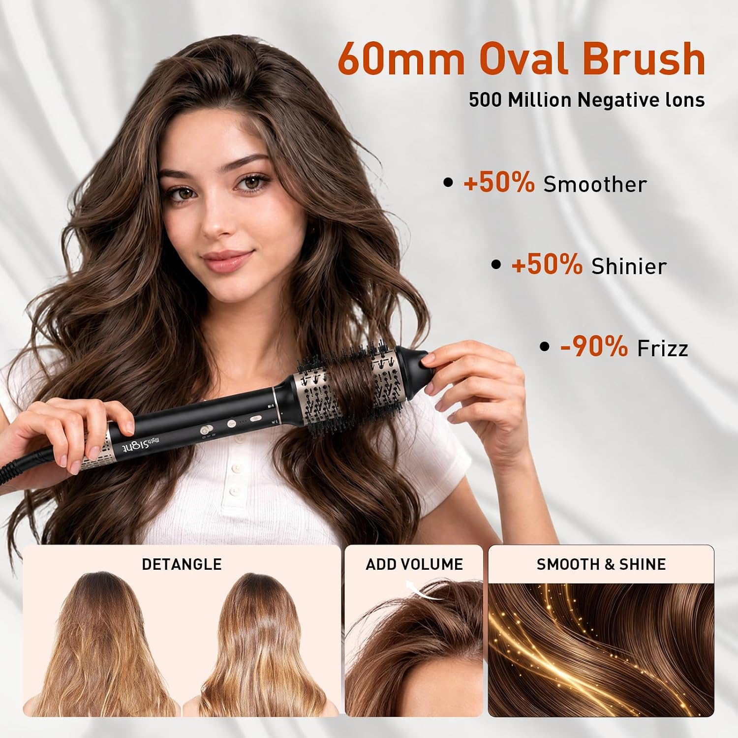 Mythsight StyleVibe 6-in-1 Air Styler with Hair Dryer & Auto-Wrap Curlers | Diffuser. Straightener & Blow Dryer Brush for Fast Drying. Curls. Volume. Smooth Styling and Frizz Control. No Heat Damage
